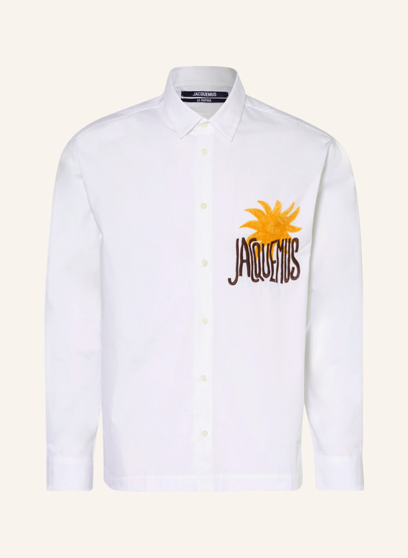 JACQUEMUS Shirt LA CHEMISE BAOU regular fit, Color: WHITE/ YELLOW/ BROWN (Image 1)