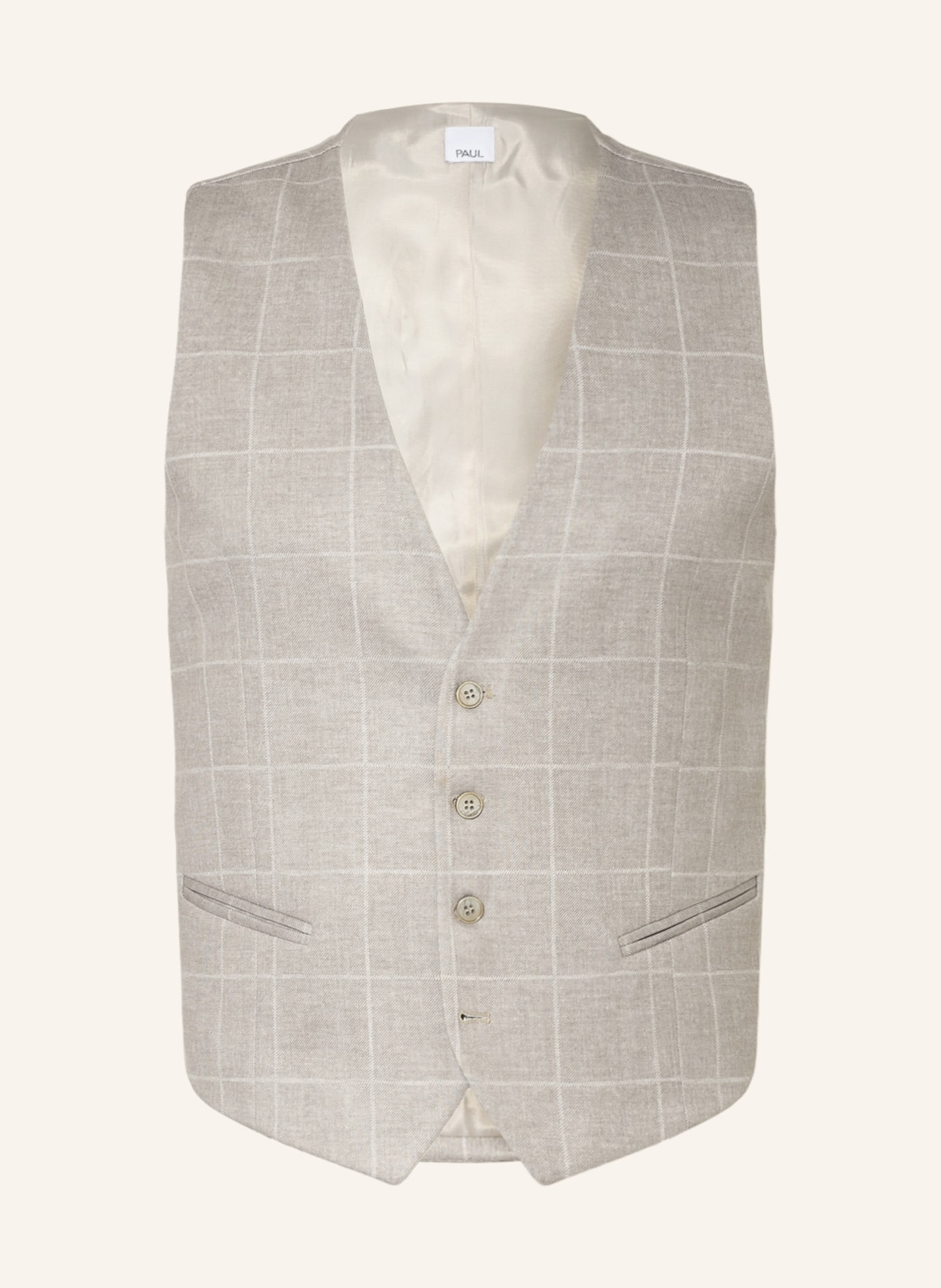 PAUL Suit vest extra slim fit, Color: BEIGE (Image 1)