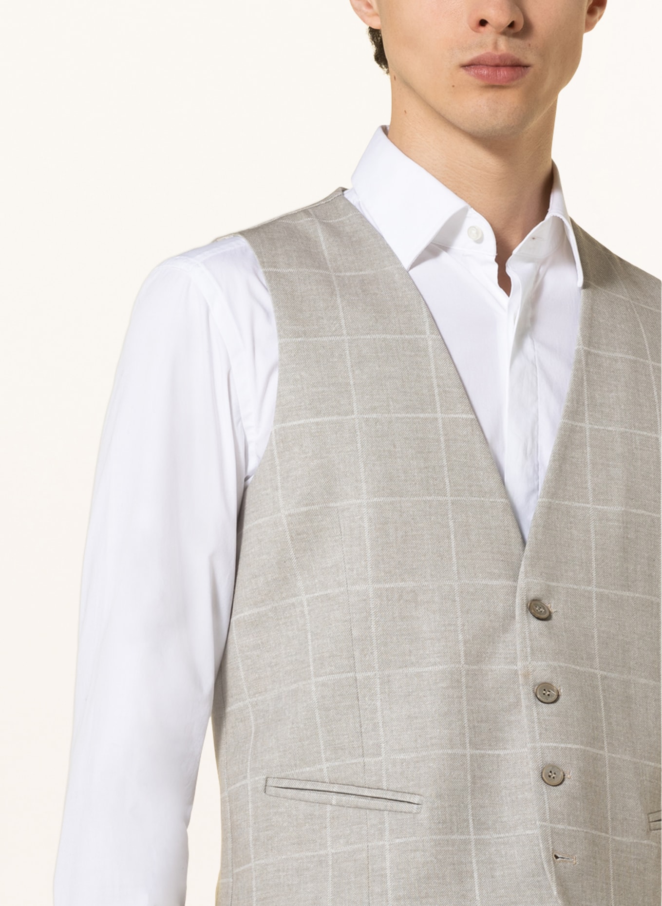 PAUL Suit vest extra slim fit, Color: BEIGE (Image 5)