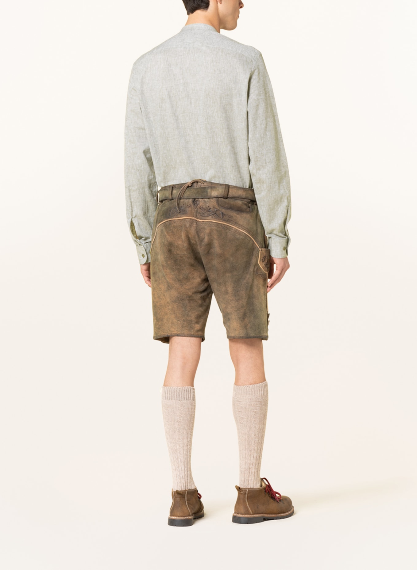 Hammerschmid Trachtenhemd PFOAD Slim Fit mit Leinen, Farbe: HELLGRÜN (Bild 3)