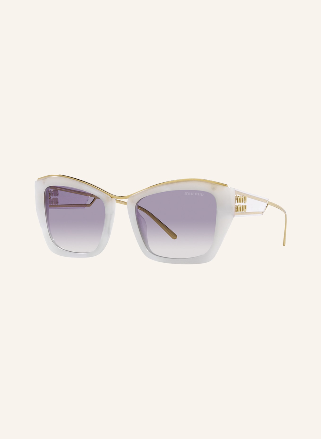 MIU MIU Sunglasses MU 02YS, Color: 18H409 - WHITE/GOLD/BLUE GRADIENT (Image 1)