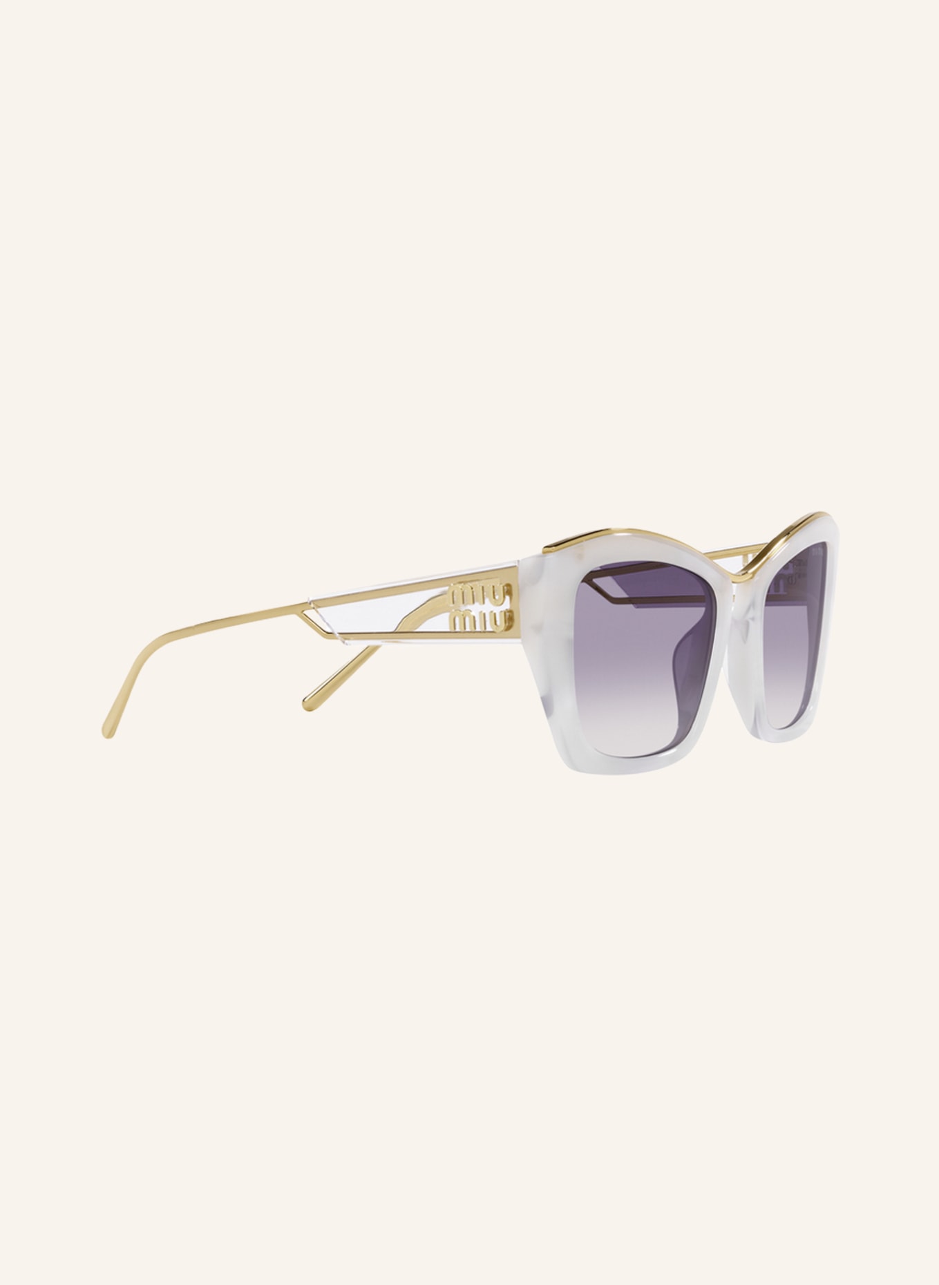 MIU MIU Sonnenbrille MU 02YS, Farbe: 18H409 - WEISS/ GOLD/ BLAU VERLAUF (Bild 3)