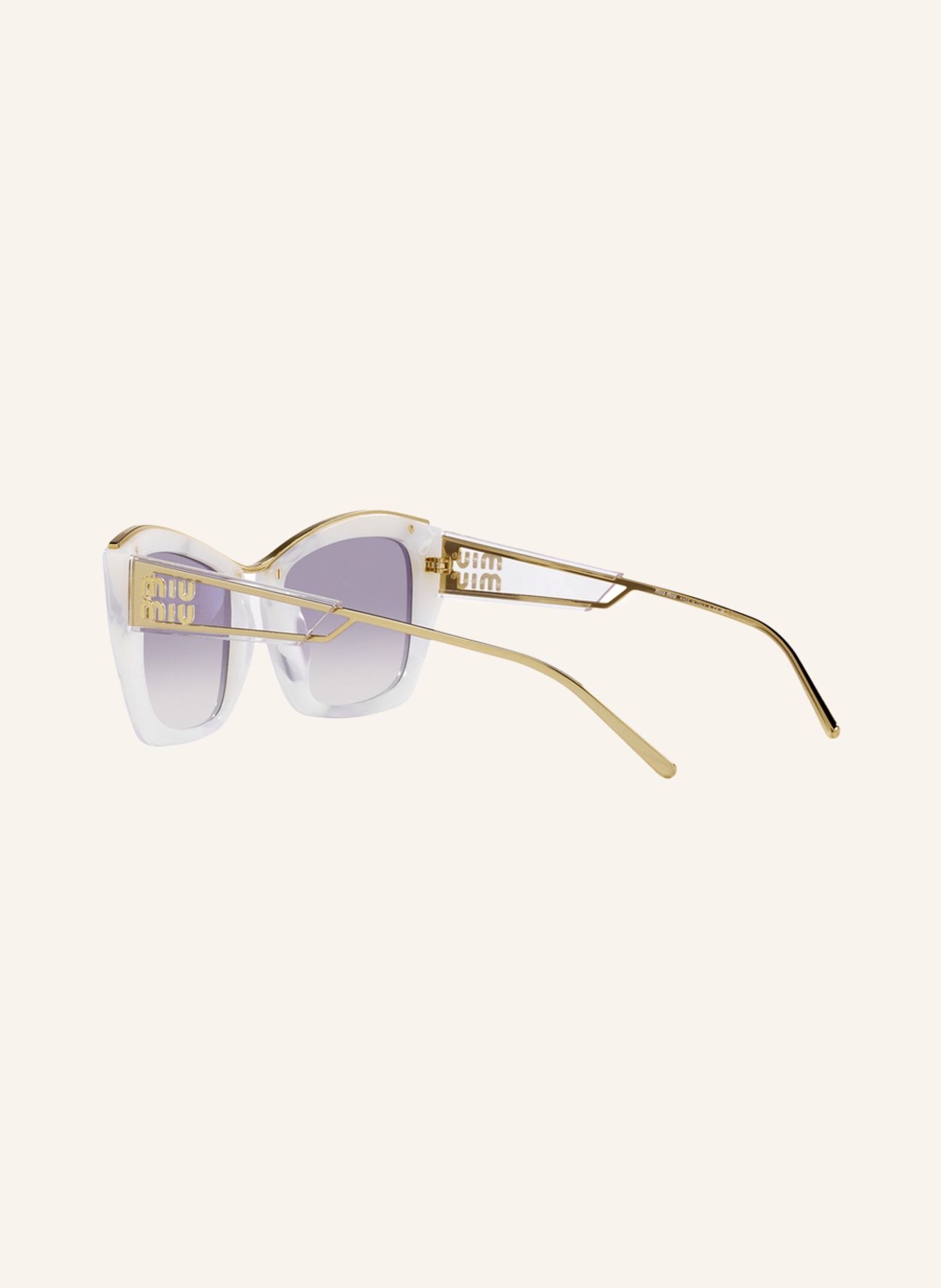 MIU MIU Sunglasses MU 02YS, Color: 18H409 - WHITE/GOLD/BLUE GRADIENT (Image 4)