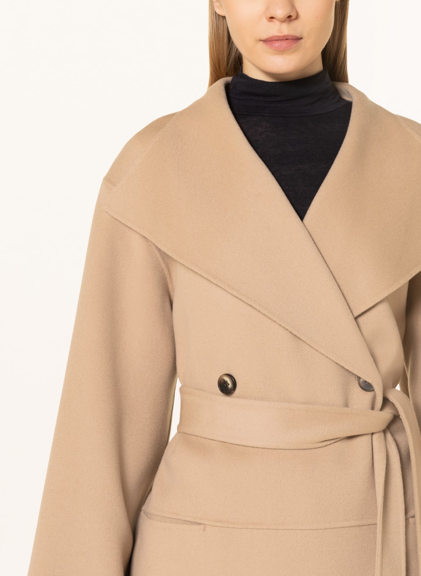Wool camel pea coat clearance