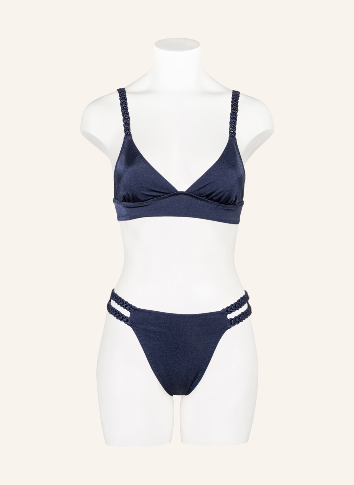 watercult Triangle bikini bottoms MAKRAMÉ LOVE , Color: DARK BLUE (Image 2)