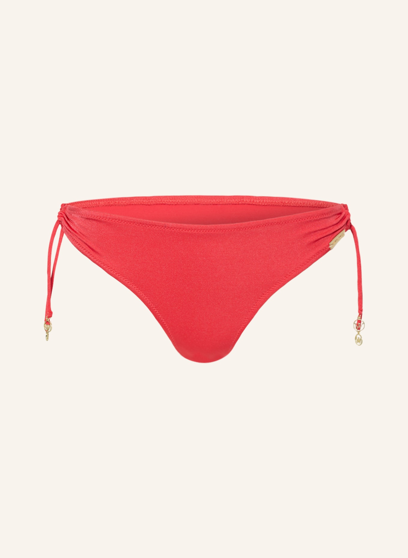 watercult Basic bikini bottoms MAKRAMÉ LOVE, Color: RED (Image 1)