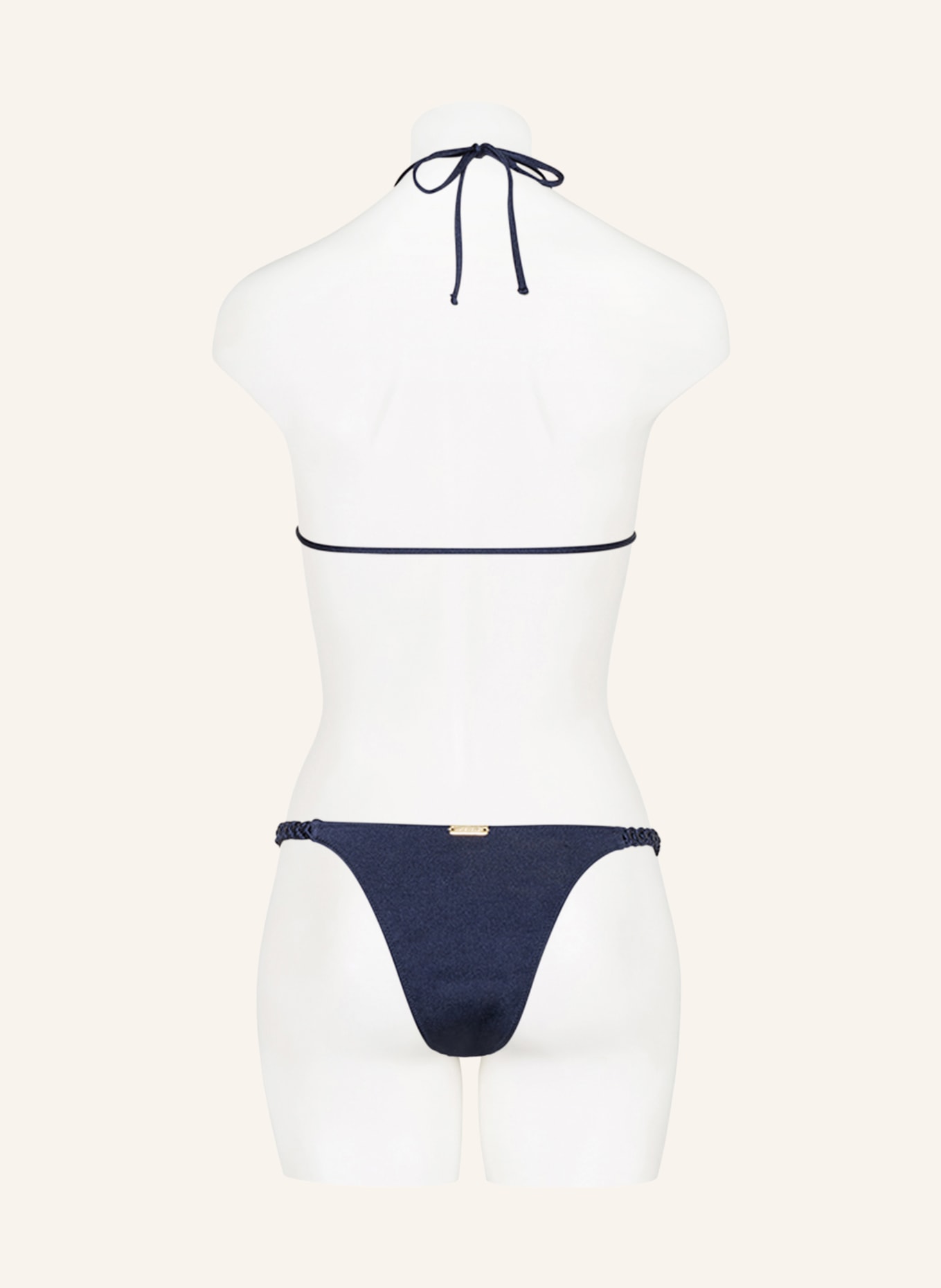 watercult Triangel-Bikini-Top MAKRAMÉ LOVE, Farbe: DUNKELBLAU (Bild 3)
