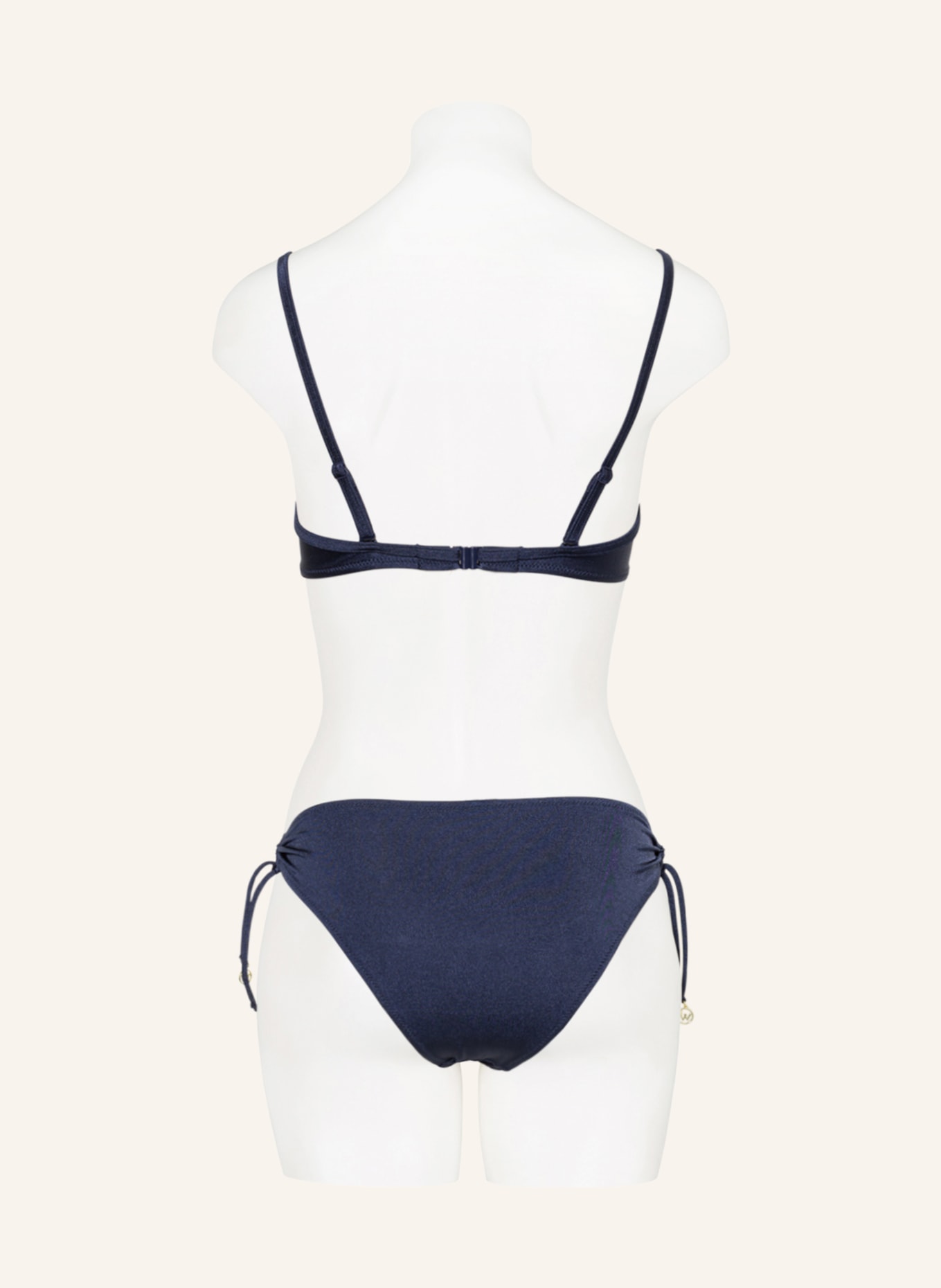 watercult Underwired bikini top MAKRAMÉ LOVE, Color: DARK BLUE (Image 3)