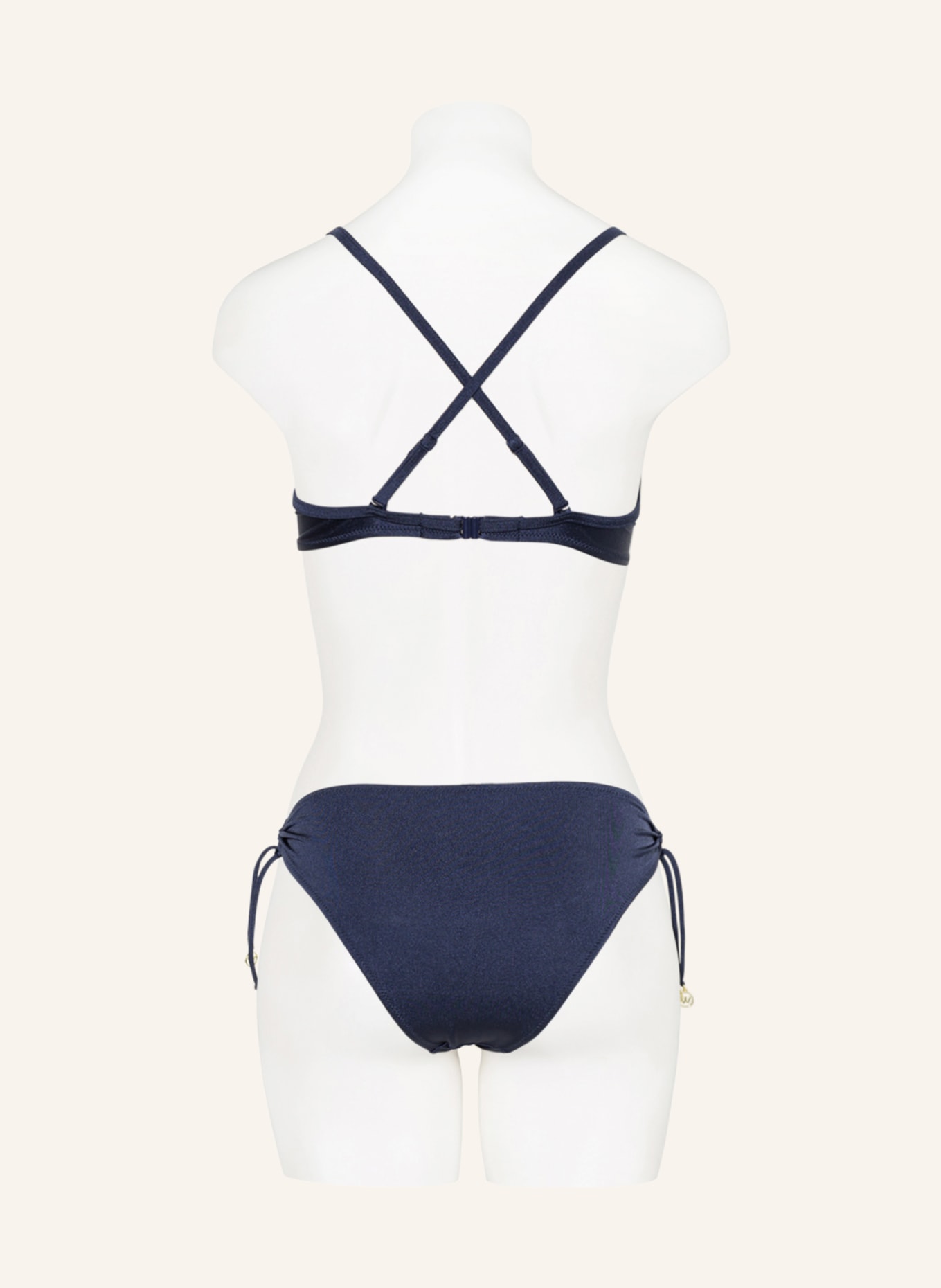 watercult Underwired bikini top MAKRAMÉ LOVE, Color: DARK BLUE (Image 4)