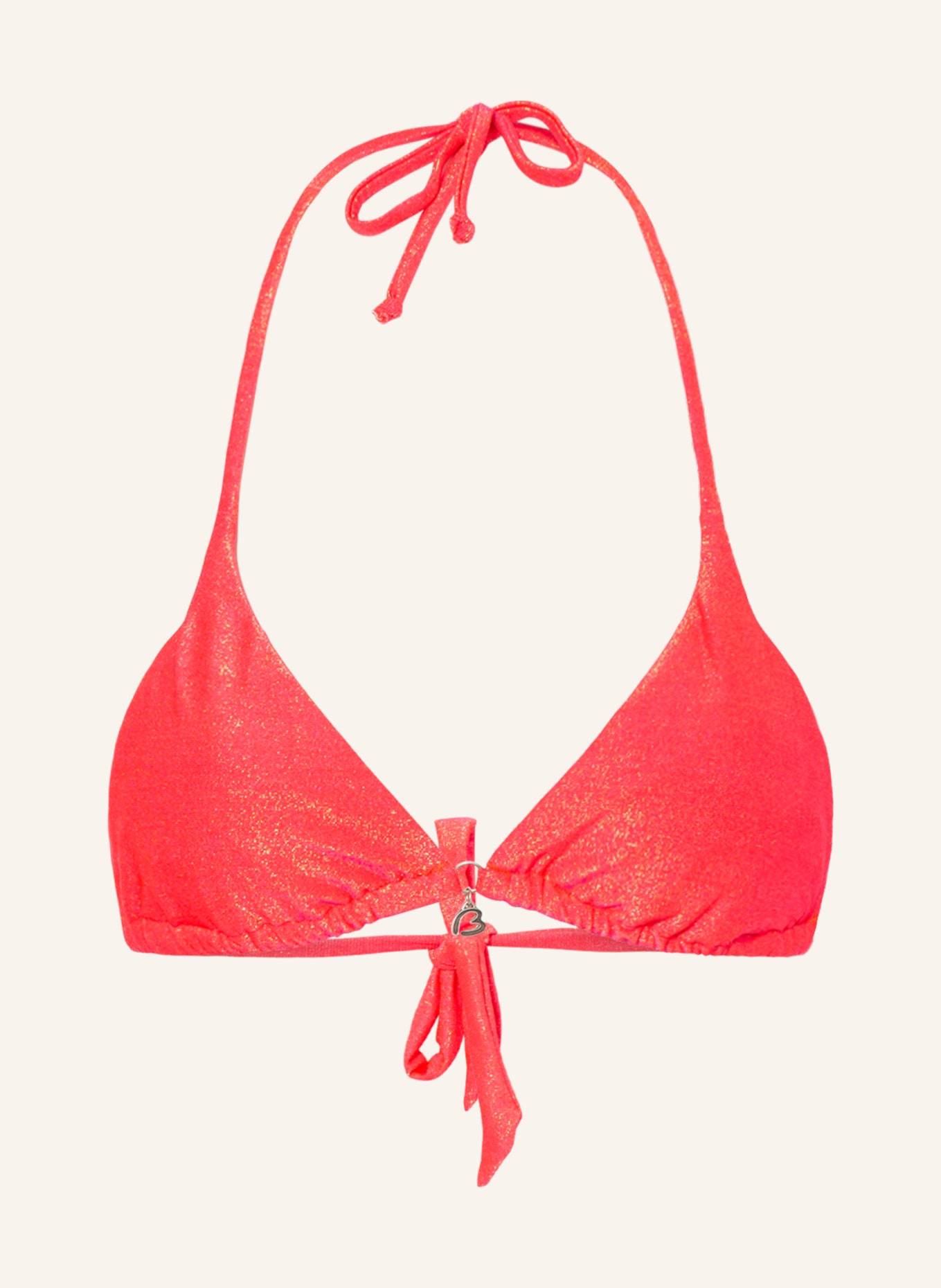 BANANA MOON Triangle bikini top SEAGLITTER RICO , Color: NEON PINK (Image 1)