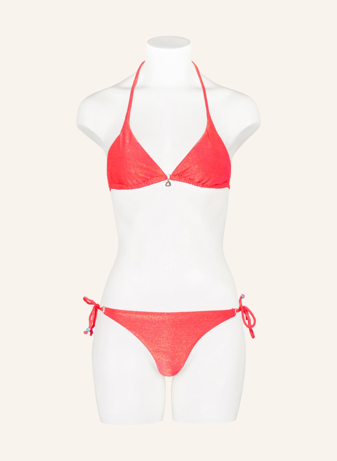 BANANA MOON Triangle bikini top SEAGLITTER RICO , Color: NEON PINK (Image 2)