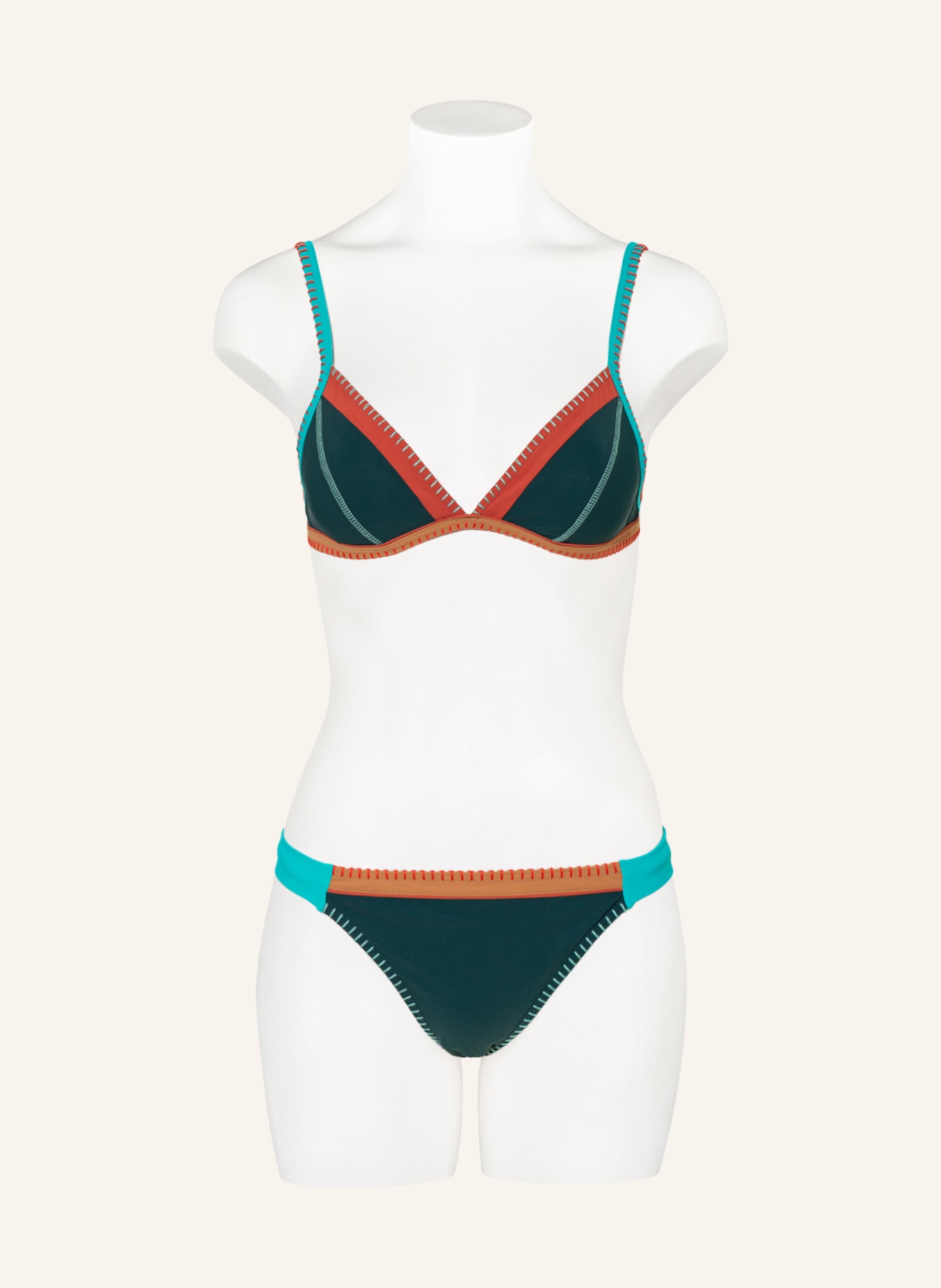 BANANA MOON Basic-Bikini-Hose TEKNICOLOR FRESIA, Farbe: DUNKELGRÜN/ BRAUN/ PETROL (Bild 2)