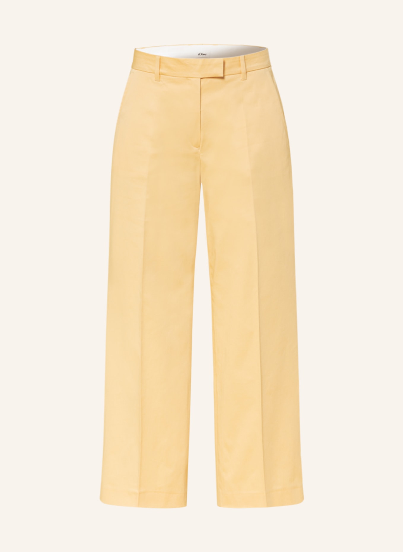 s.Oliver BLACK LABEL Wide leg trousers, Color: YELLOW (Image 1)