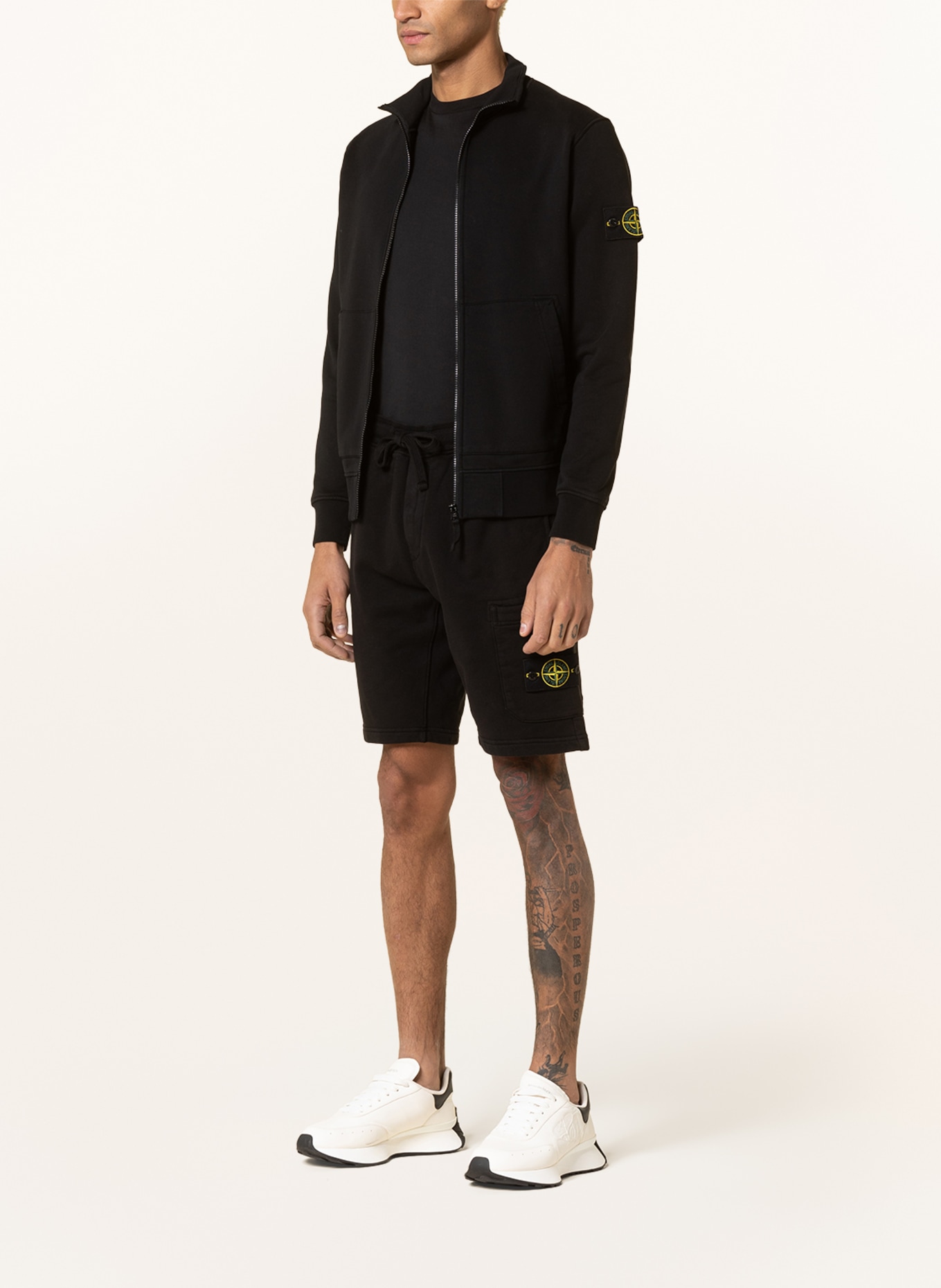 STONE ISLAND Sweat jacket, Color: BLACK (Image 2)