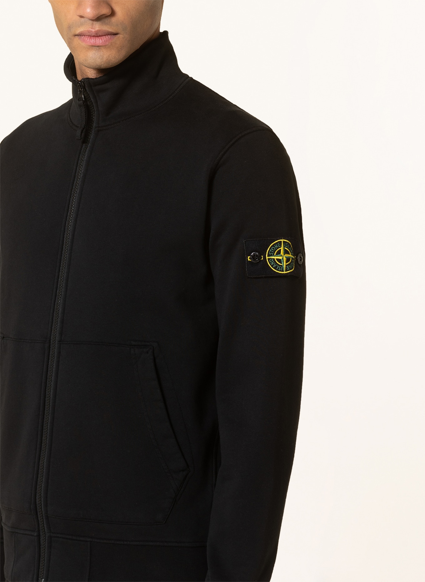 STONE ISLAND Sweat jacket, Color: BLACK (Image 4)