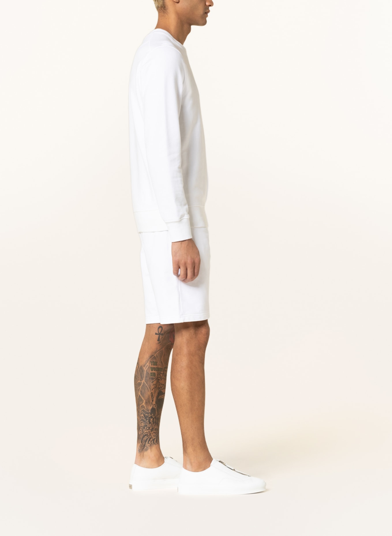 STONE ISLAND Sweat shorts, Color: WHITE (Image 4)