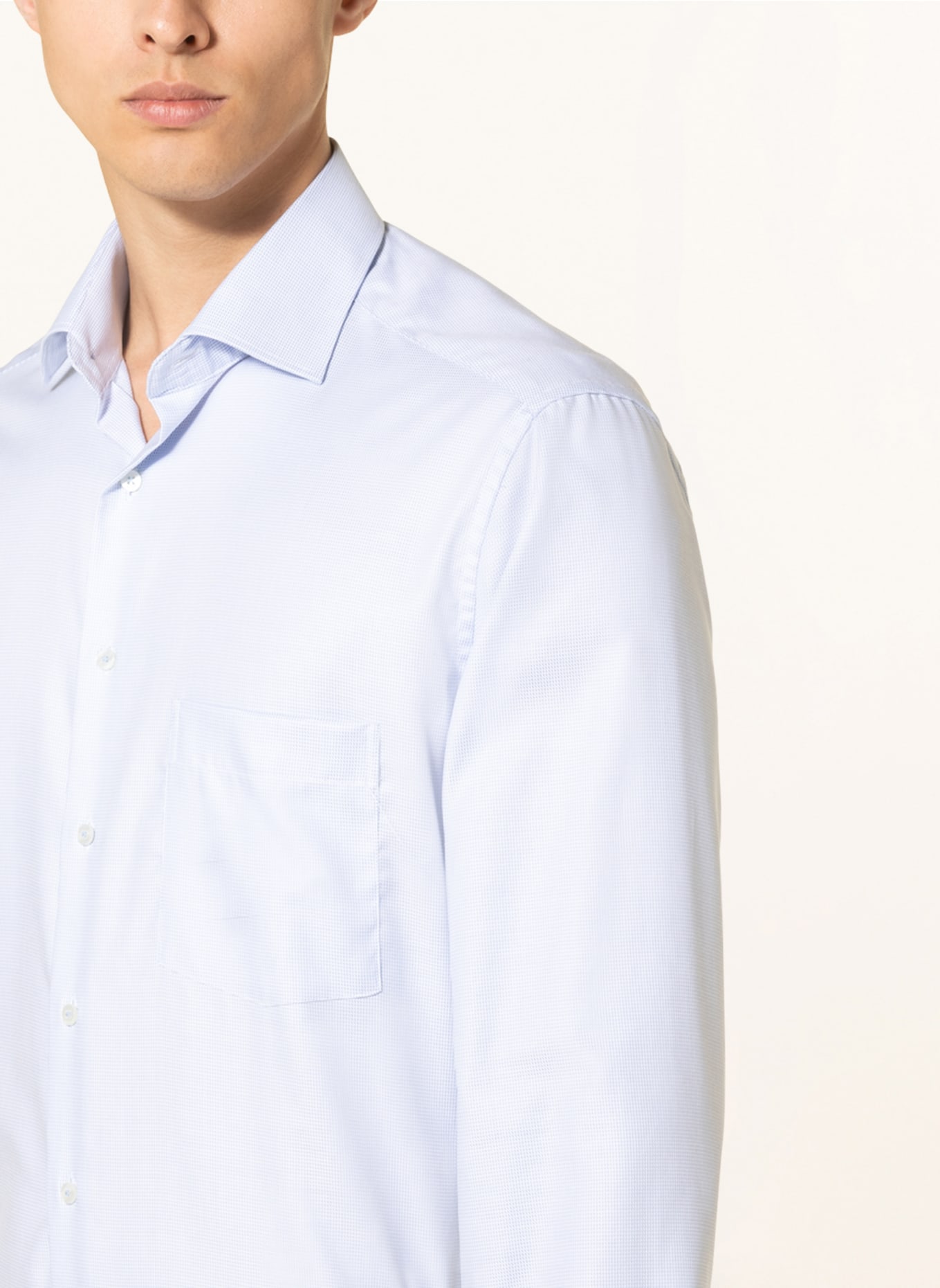 ETERNA Shirt modern fit, Color: LIGHT BLUE/ WHITE (Image 4)