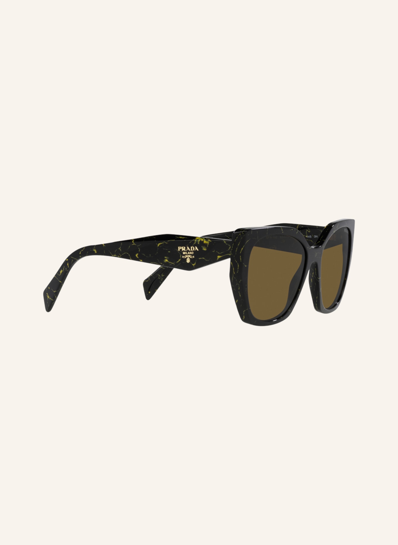 PRADA Sunglasses PR 19ZS, Color: 19D01T . BLACK/ YELLOW/ BROWN (Image 3)