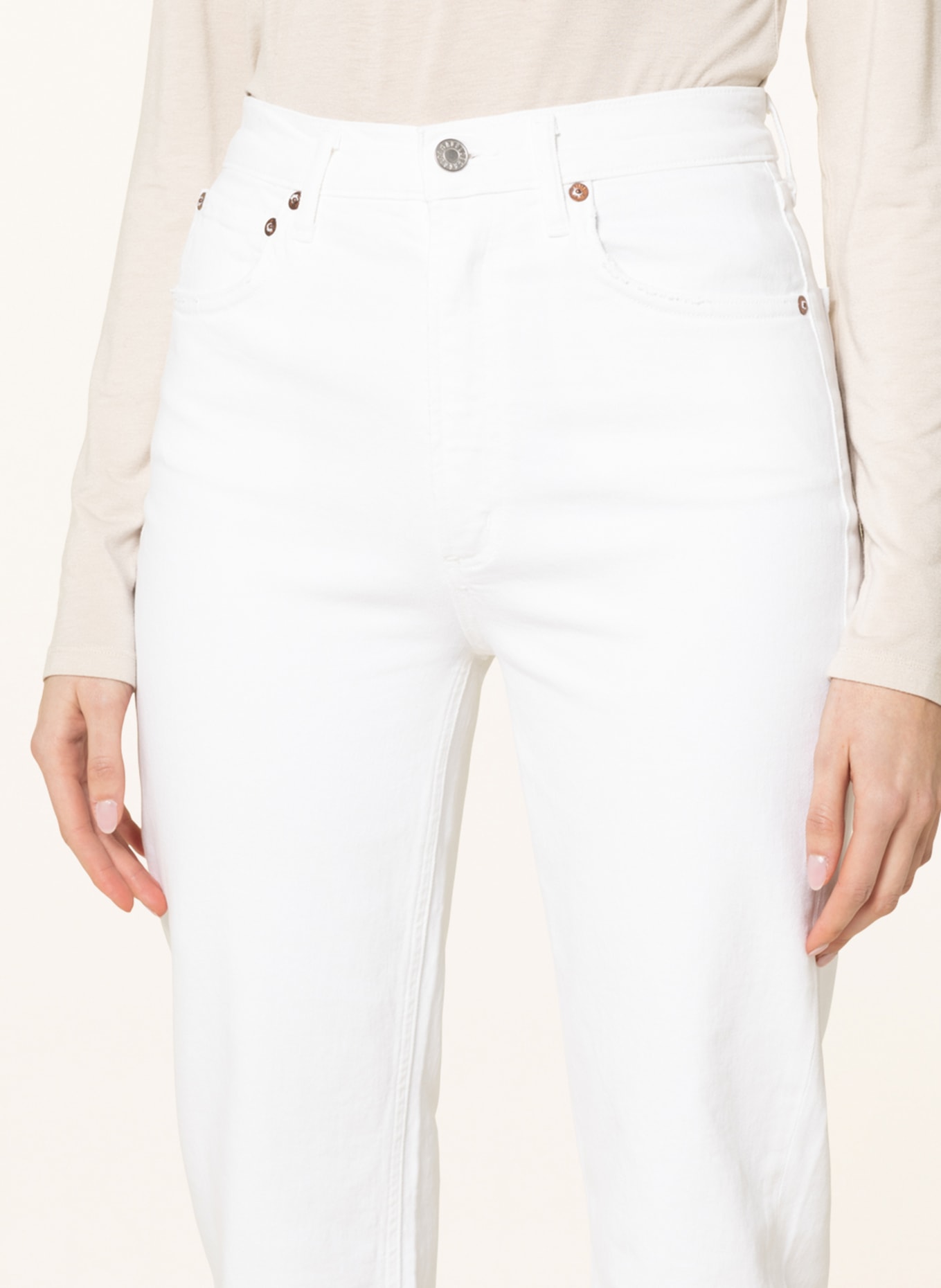 AGOLDE Straight jeans STOVEPIPE, Color: WHITE (Image 5)
