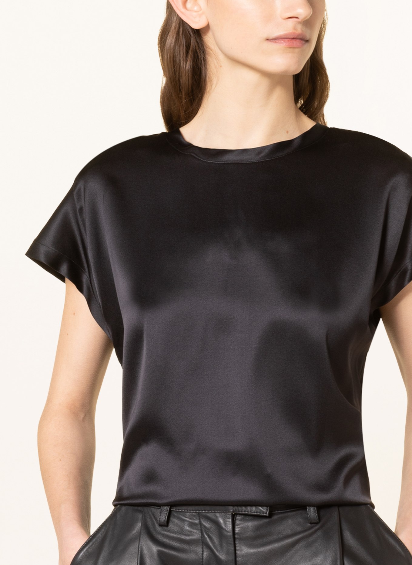 PINKO Shirt blouse FARIDA in satin, Color: BLACK (Image 4)
