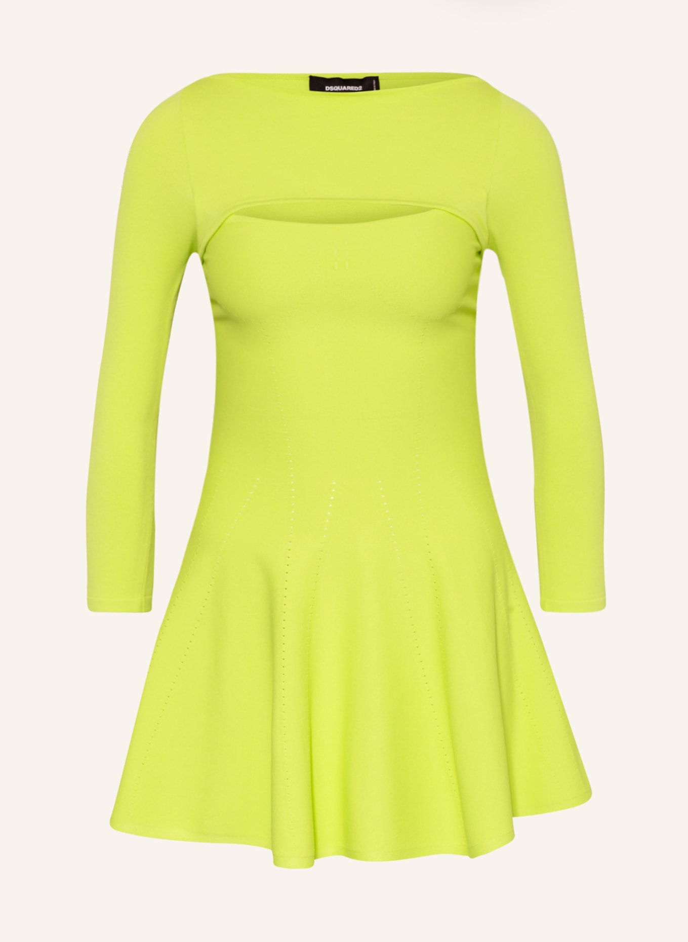 DSQUARED2 Dress with cut-out, Color: NEON GREEN (Image 1)