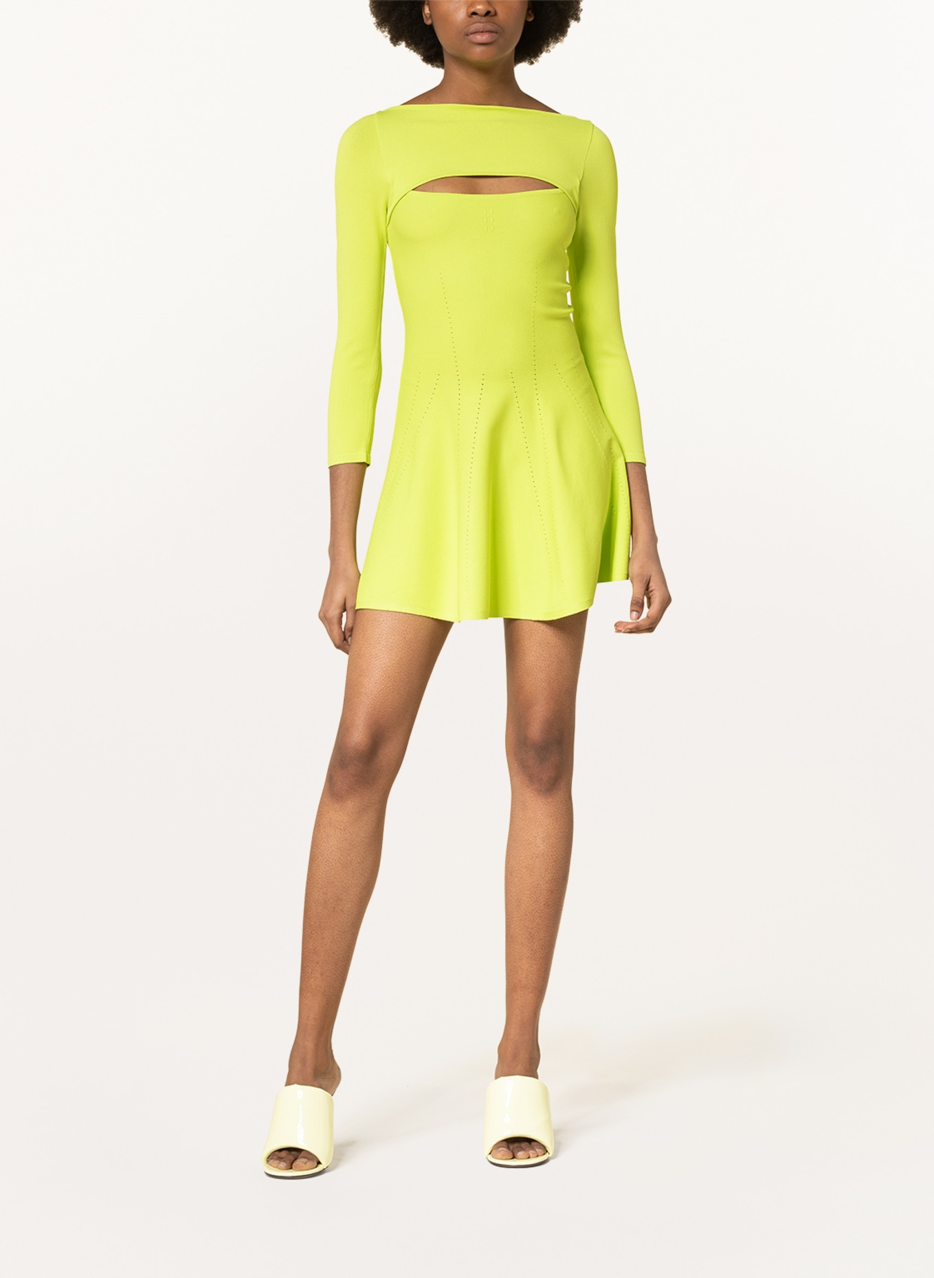 DSQUARED2 Dress with cut-out, Color: NEON GREEN (Image 2)