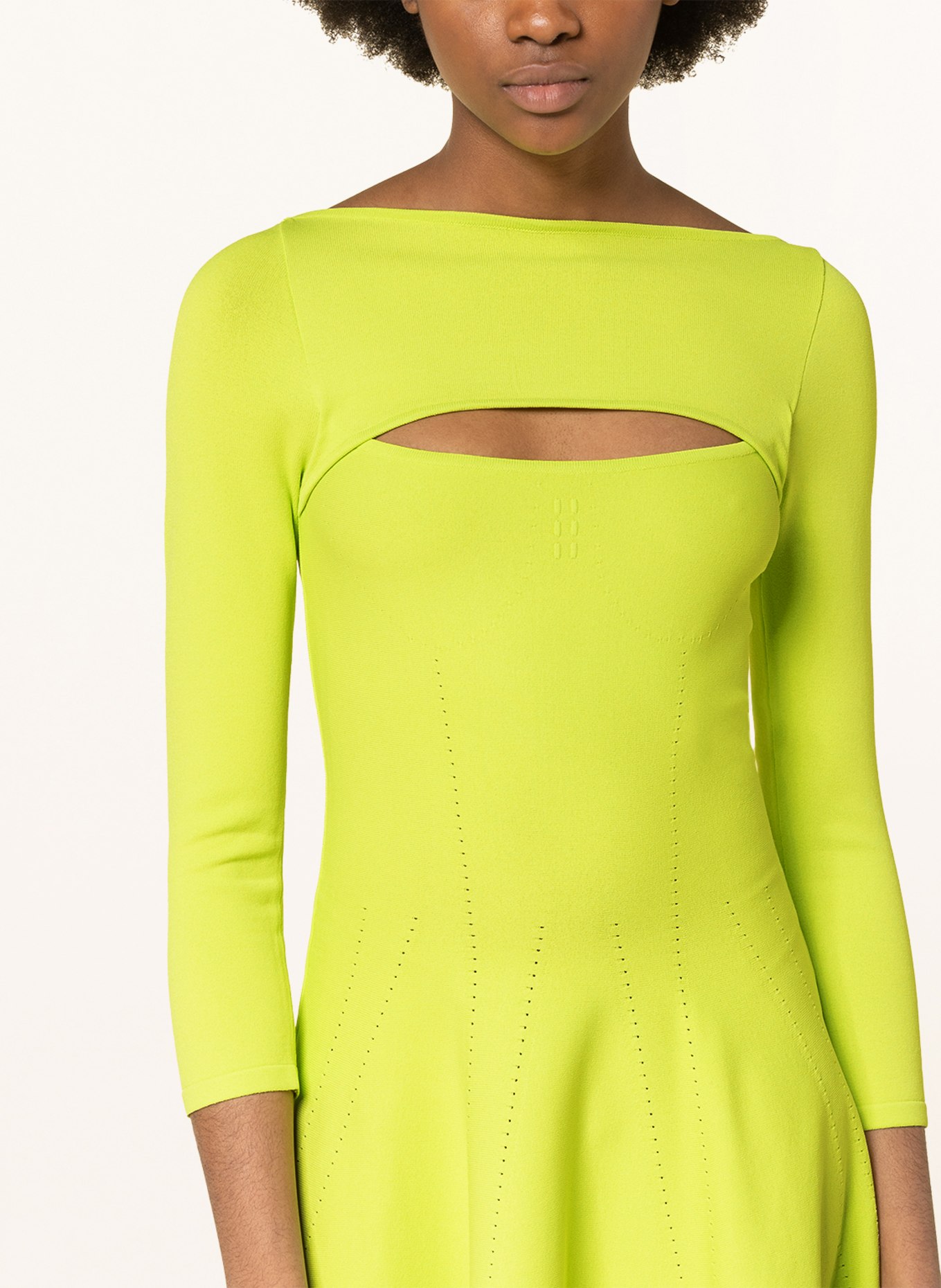 DSQUARED2 Dress with cut-out, Color: NEON GREEN (Image 4)