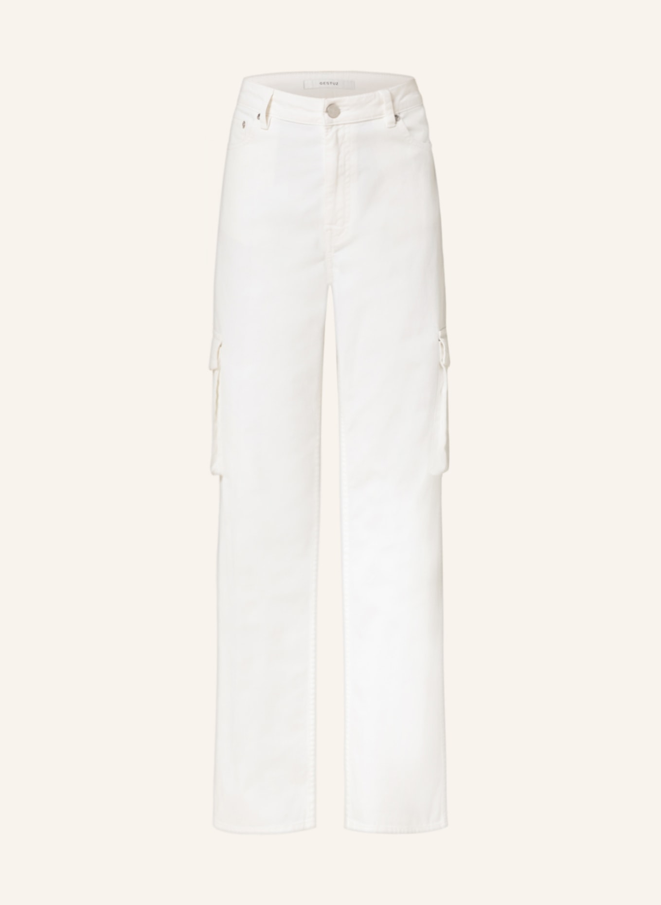 GESTUZ Cargo pants RIZANAGZ, Color: 110601 Bright White (Image 1)
