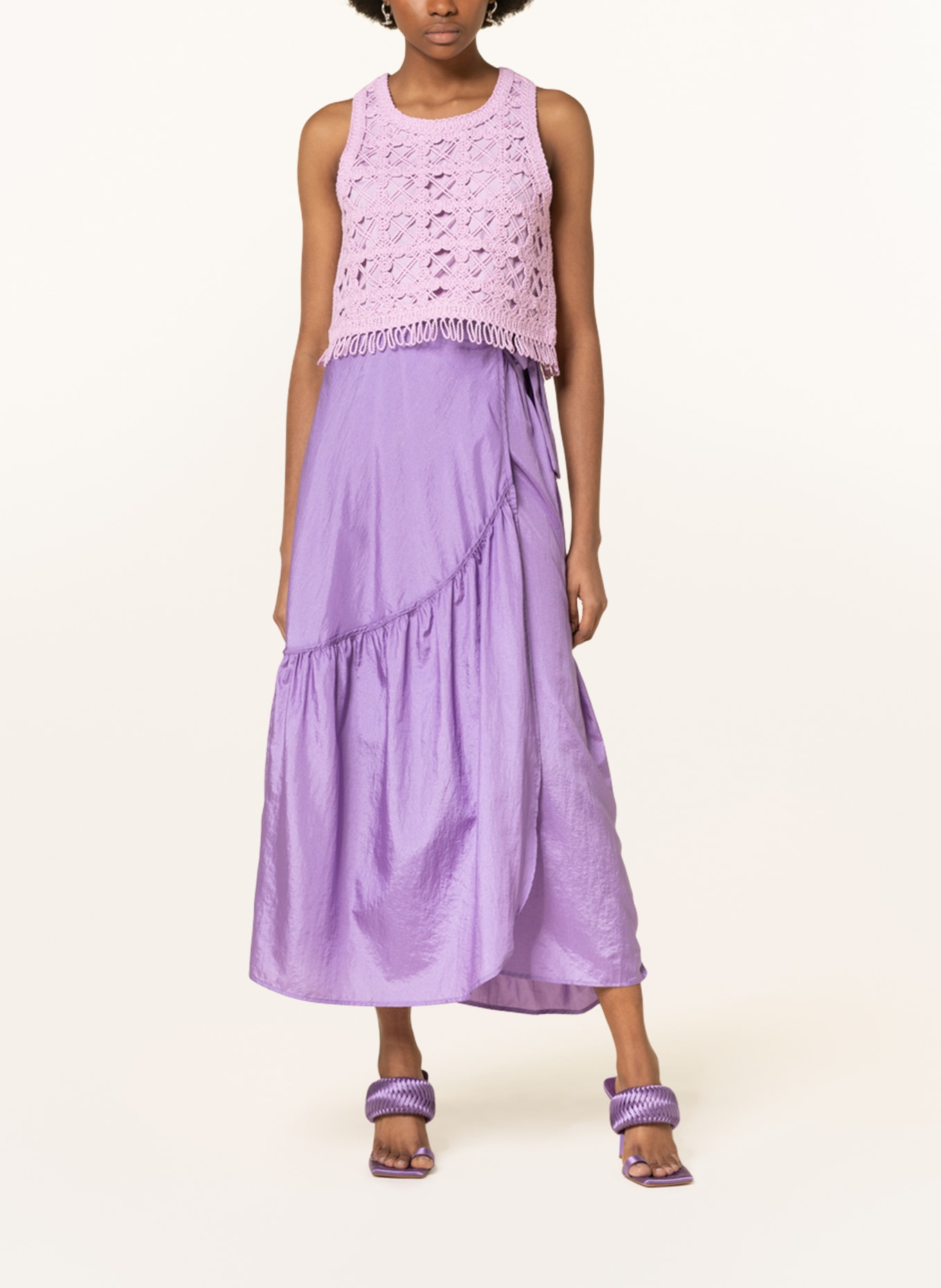 GESTUZ Wrap skirt HESLAGZ, Color: LIGHT PURPLE (Image 2)