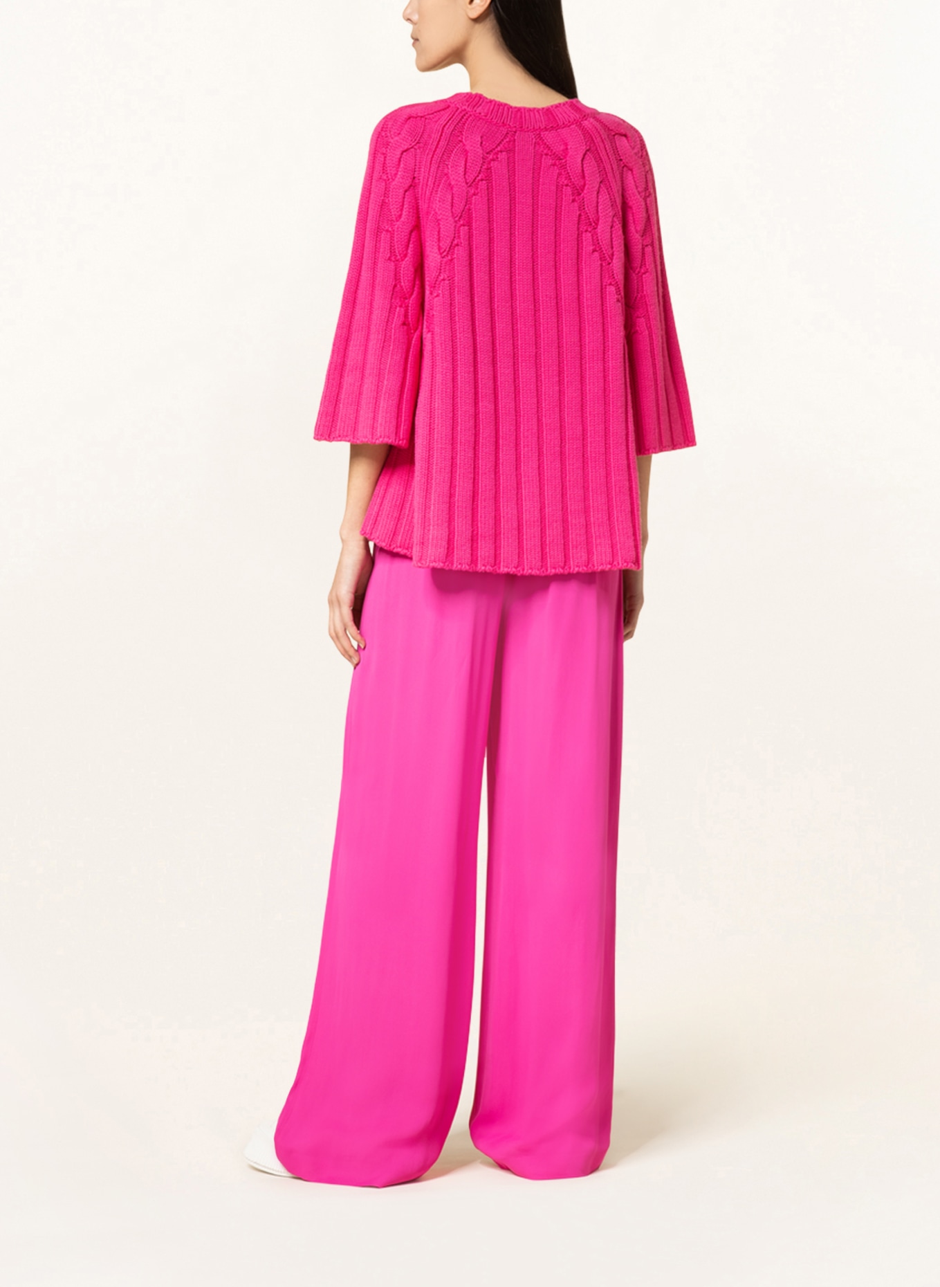 FABIANA FILIPPI Sweater made of merino wool with 3/4 sleeves, Color: PINK (Image 3)