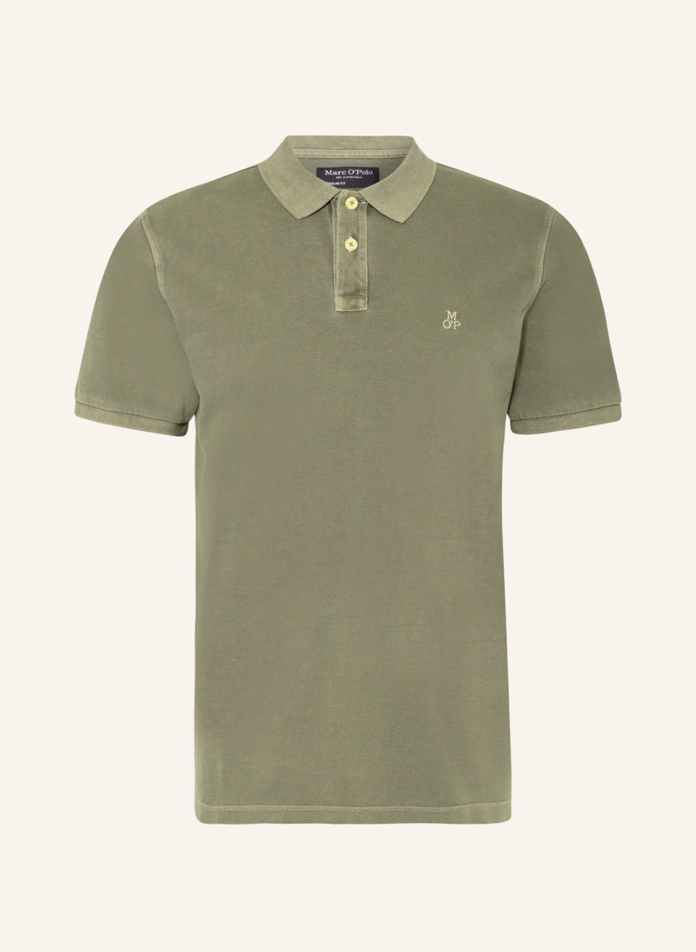 Marc O'Polo Piqué-Poloshirt Regular Fit, Farbe: OLIV (Bild 1)