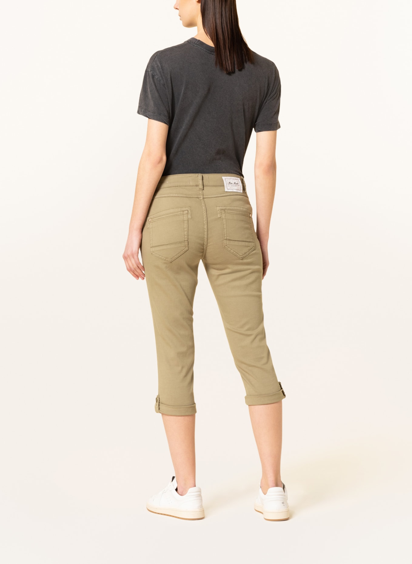 MOS MOSH 3/4 trousers NAOMI with sequins, Color: OLIVE (Image 3)