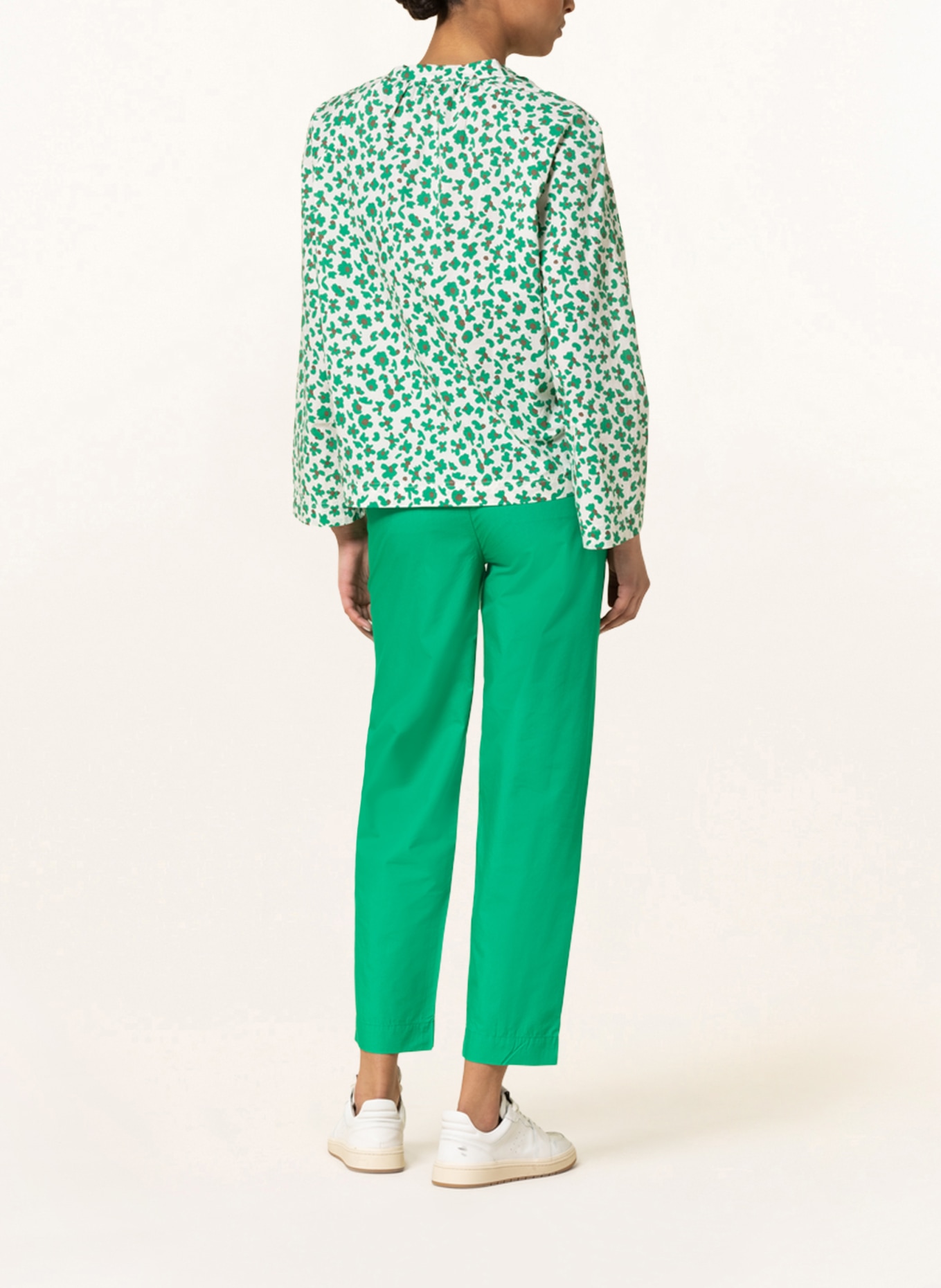 Marc O'Polo Shirt blouse, Color: ECRU/ GREEN/ BROWN (Image 3)