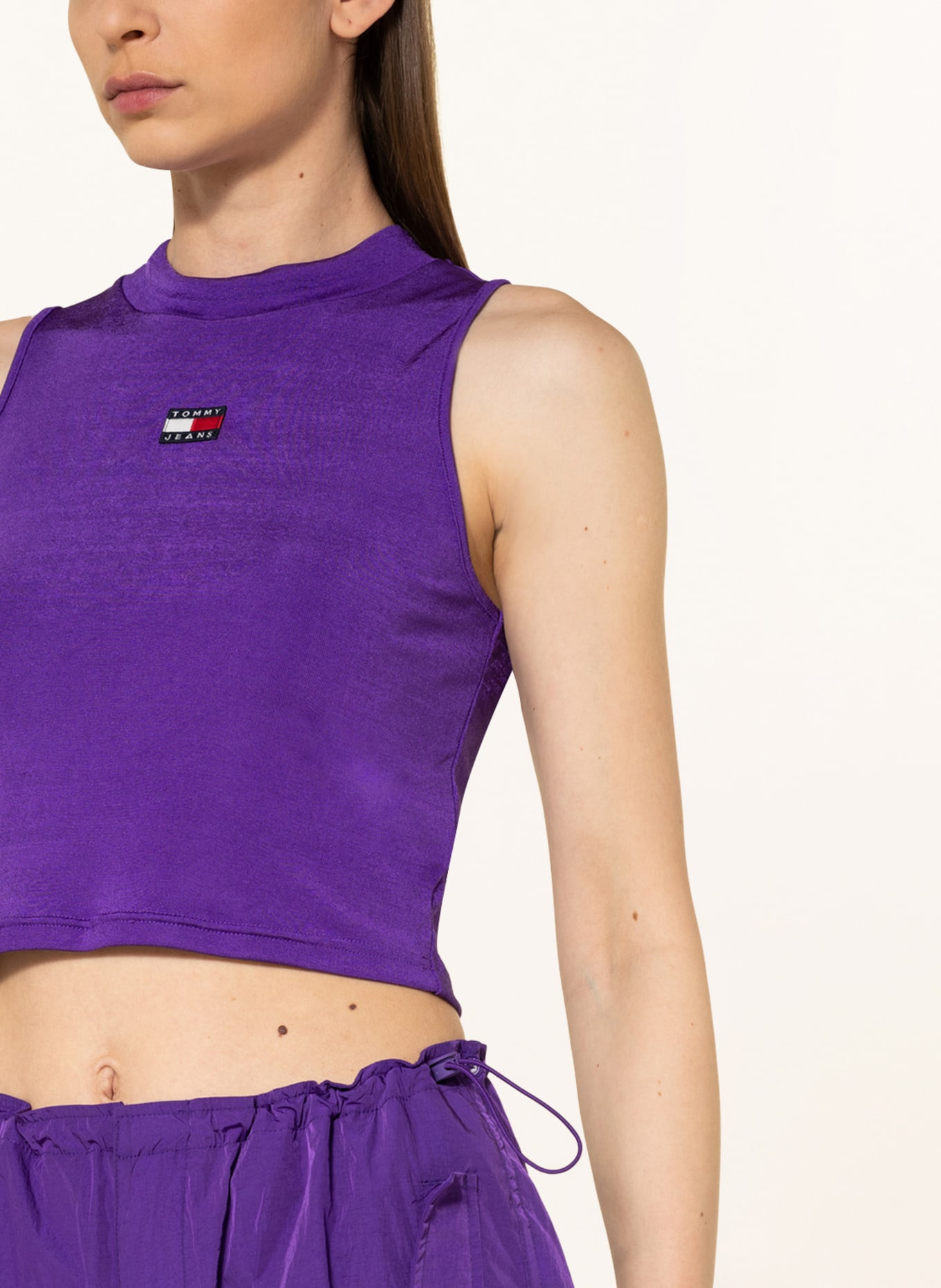 TOMMY JEANS Cropped top, Color: PURPLE (Image 4)