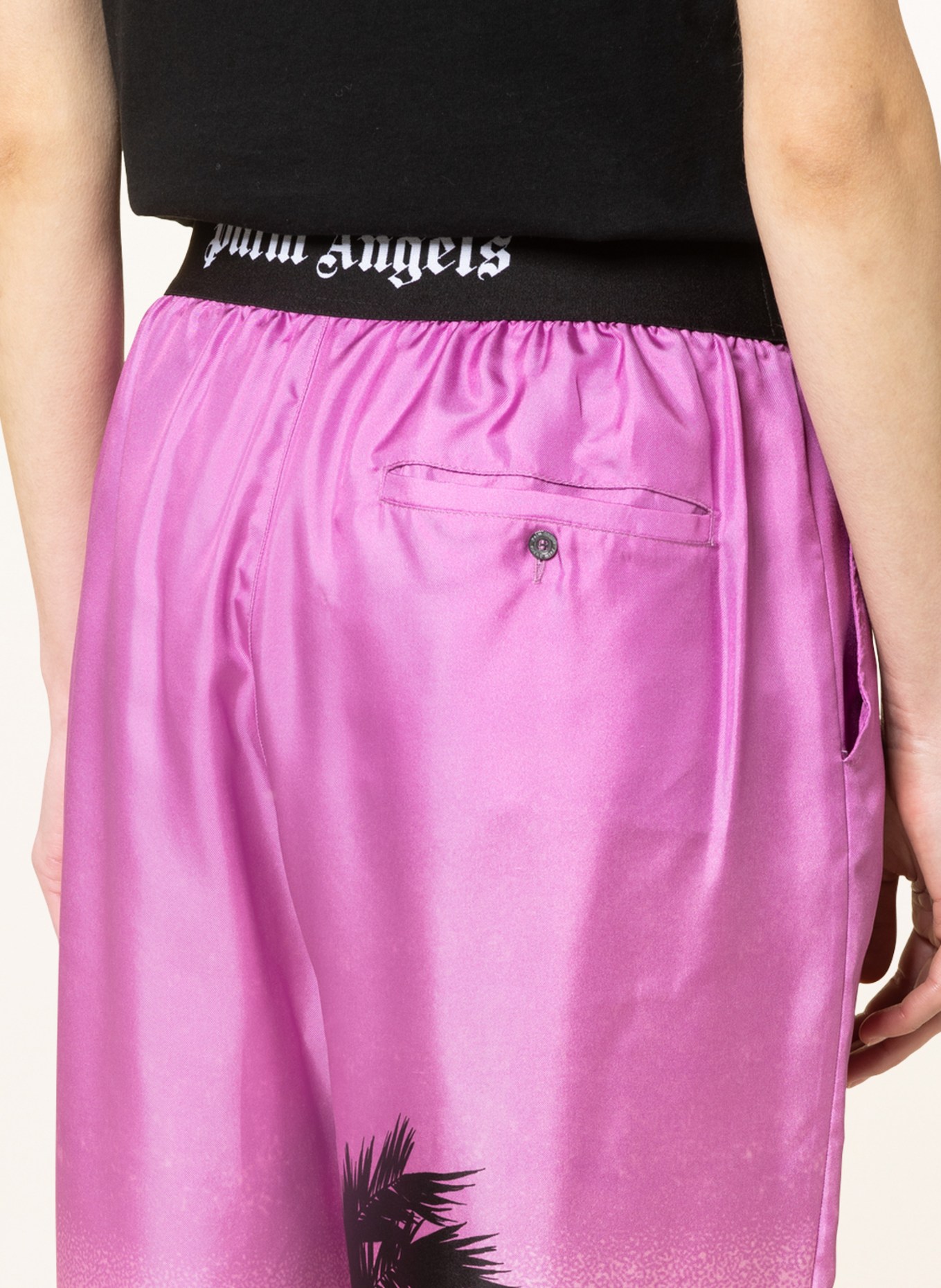 Palm Angels Wide leg trousers, Color: FUCHSIA/ BLACK/ LIGHT YELLOW (Image 5)