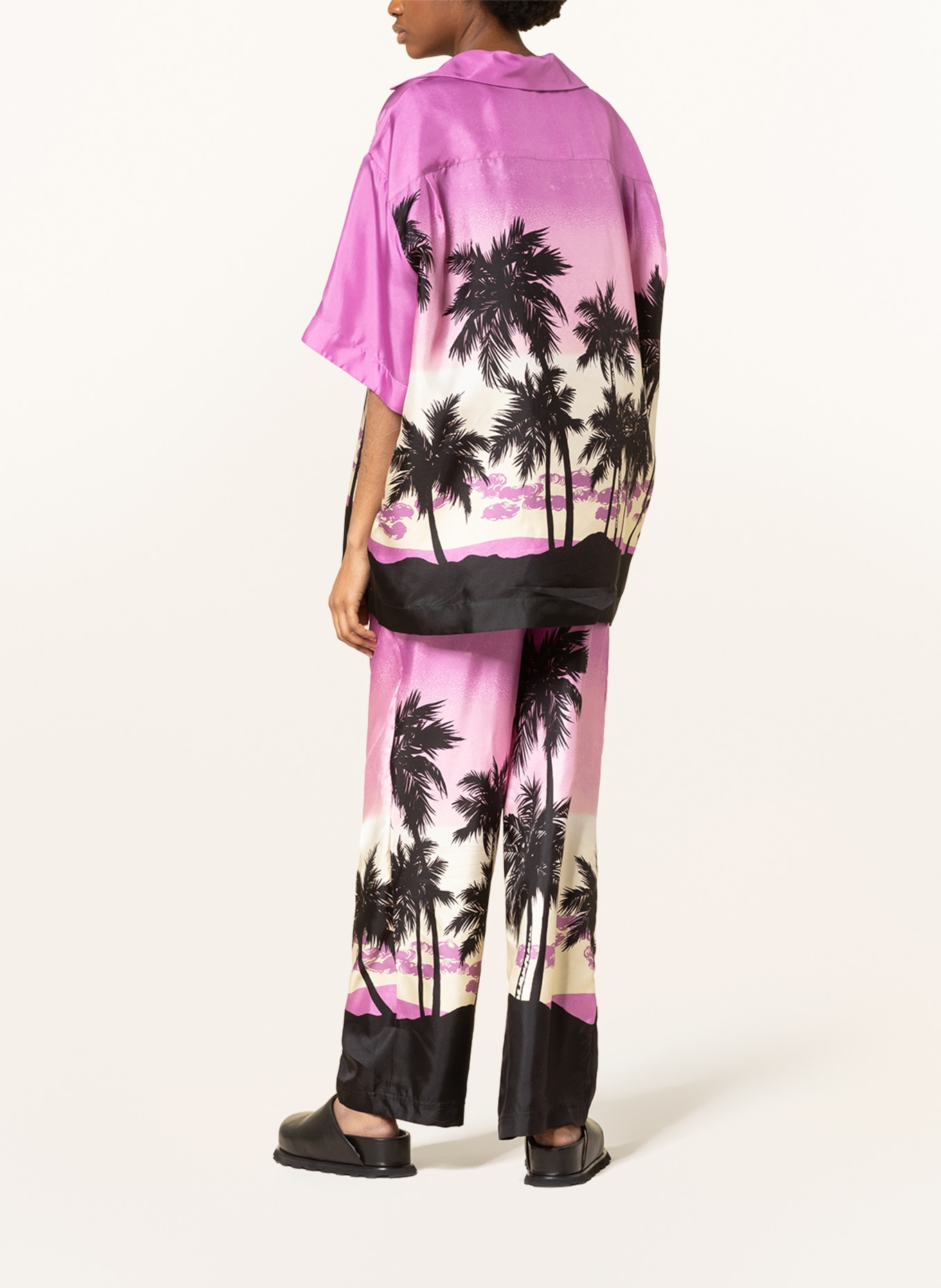 Palm Angels Silk blouse, Color: BLACK/ PURPLE/ PINK (Image 3)