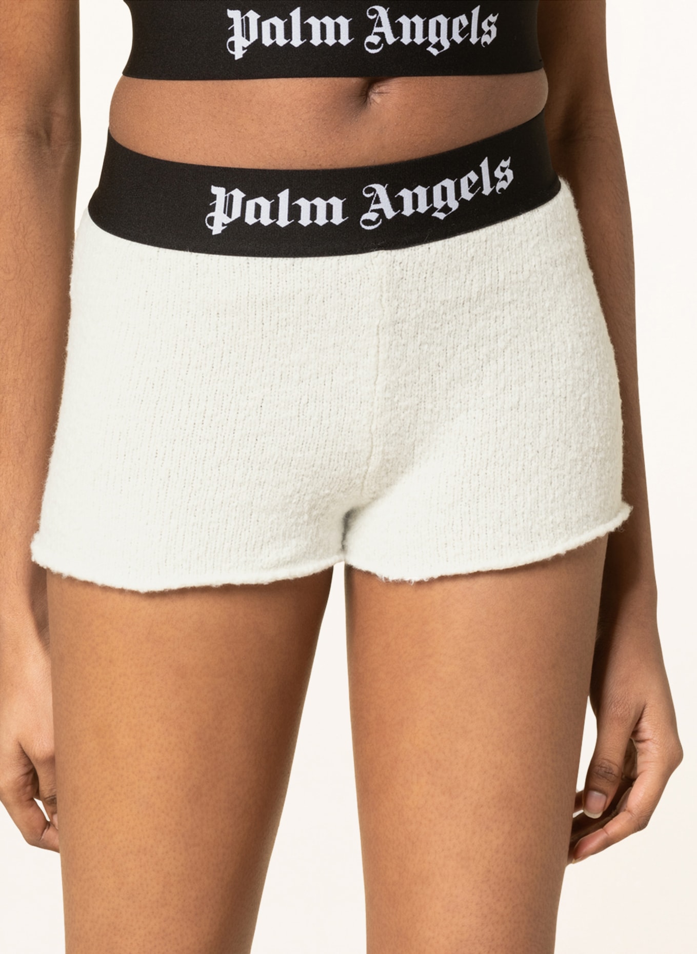 Palm Angels Shorts, Color: WHITE/ BLACK (Image 5)