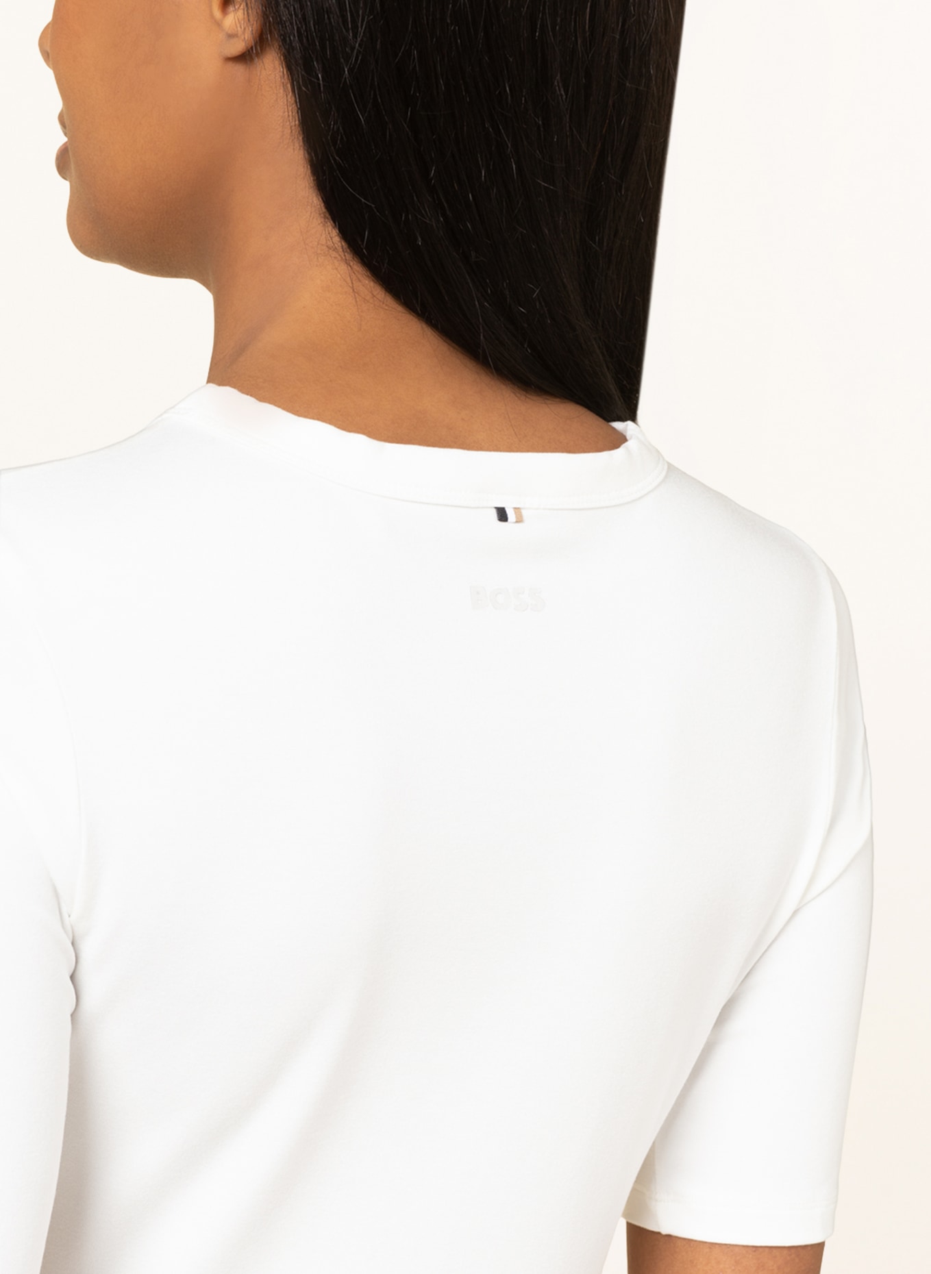 BOSS T-shirt EFITA, Color: ECRU/ WHITE (Image 4)