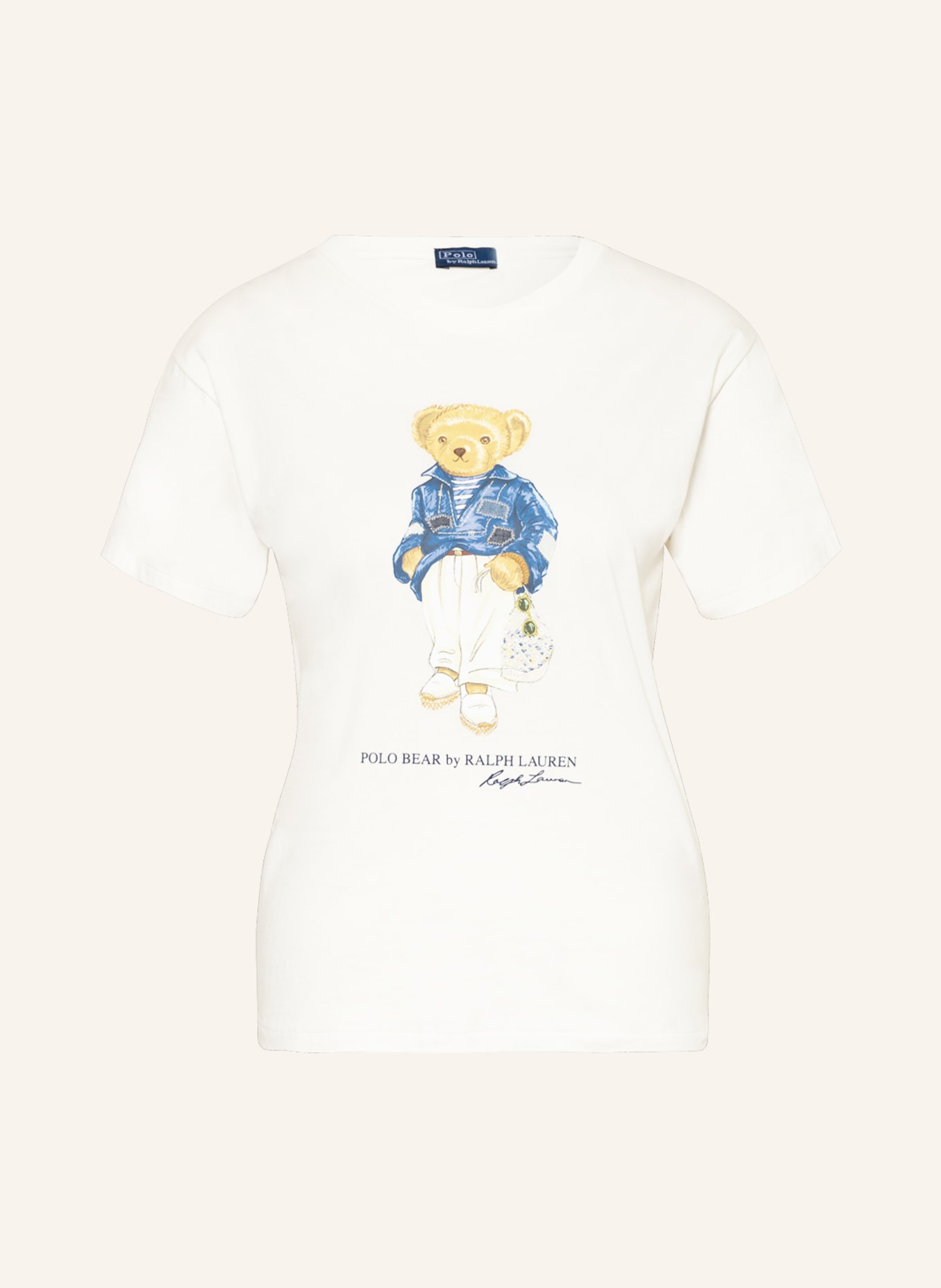 POLO RALPH LAUREN T-shirt, Color: WHITE/ BLUE/ CAMEL (Image 1)