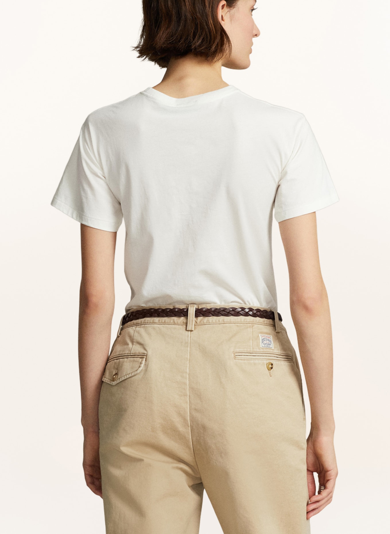 POLO RALPH LAUREN T-Shirt, Farbe: WEISS/ BLAU/ CAMEL (Bild 3)