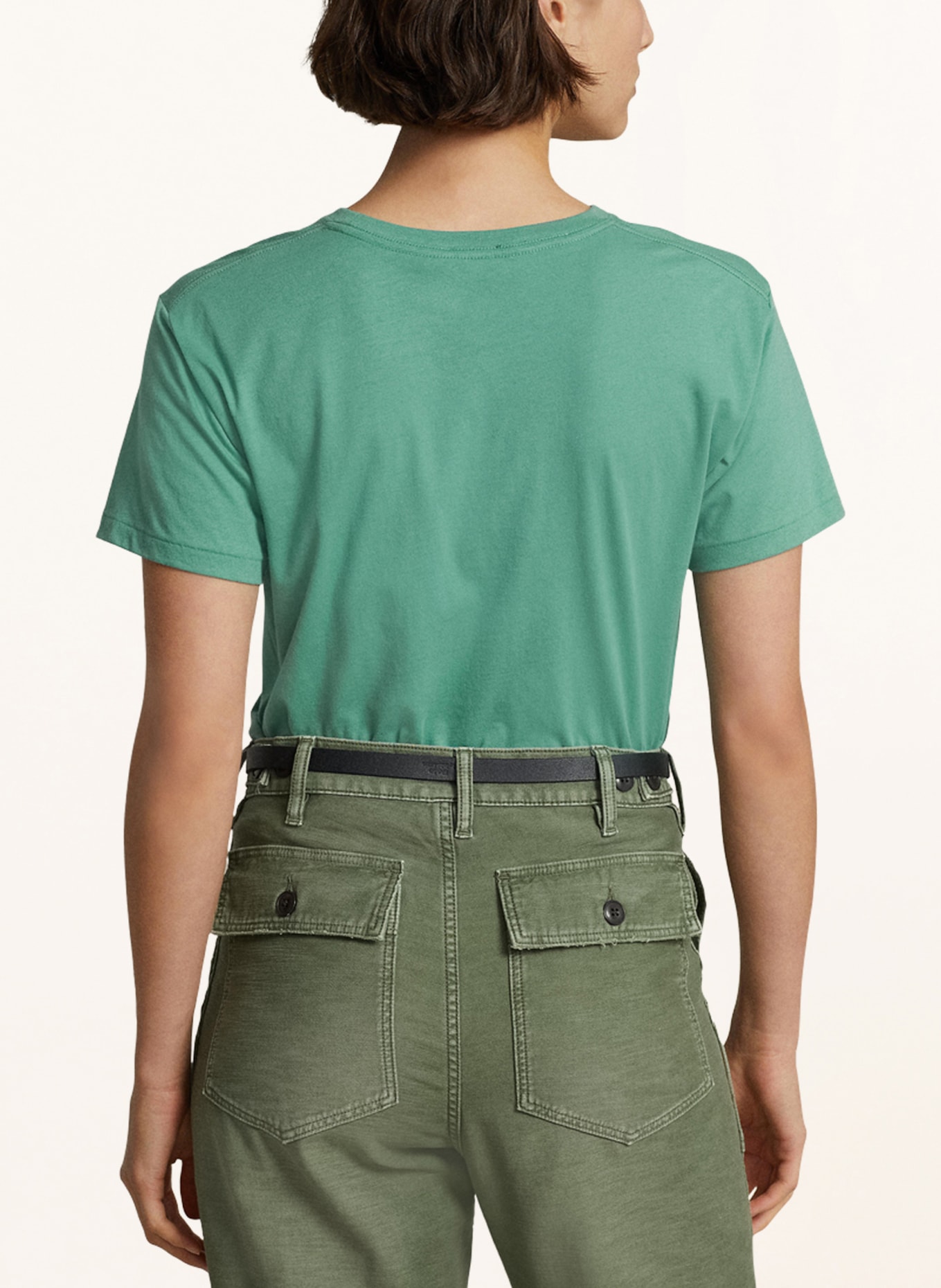 POLO RALPH LAUREN T-shirt with embroidery, Color: LIGHT GREEN (Image 3)