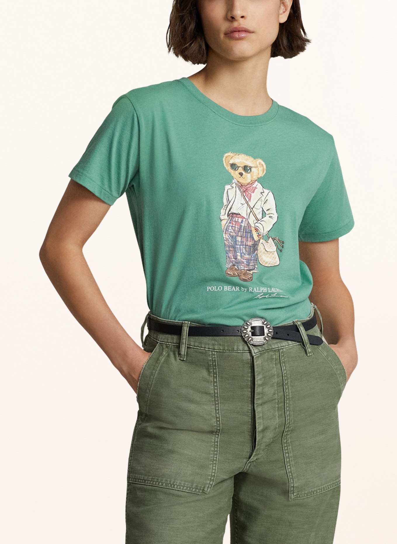 POLO RALPH LAUREN T-Shirt mit Stickereien, Farbe: HELLGRÜN (Bild 4)