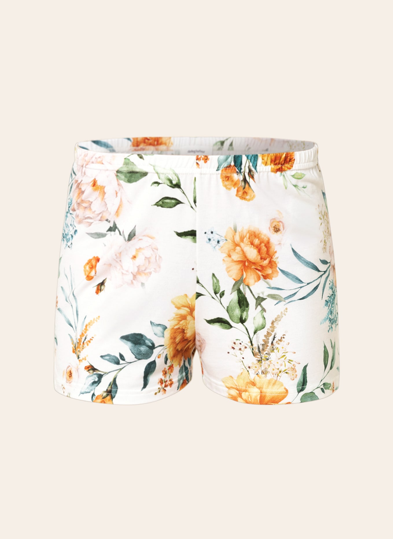 darling harbour Pajama shorts, Color: WHITE/ GREEN/ BLUE (Image 1)