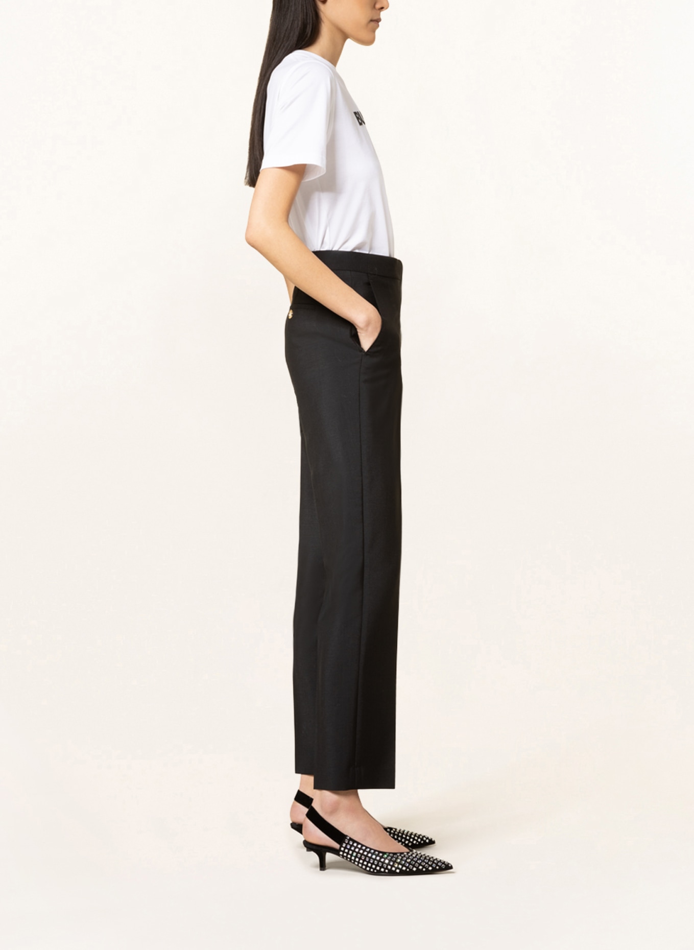 BURBERRY Pants AIMIE with mohair, Color: BLACK (Image 3)