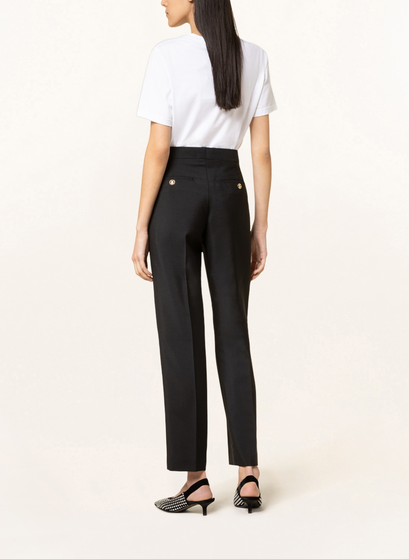 BURBERRY Pants AIMIE with mohair, Color: BLACK (Image 4)