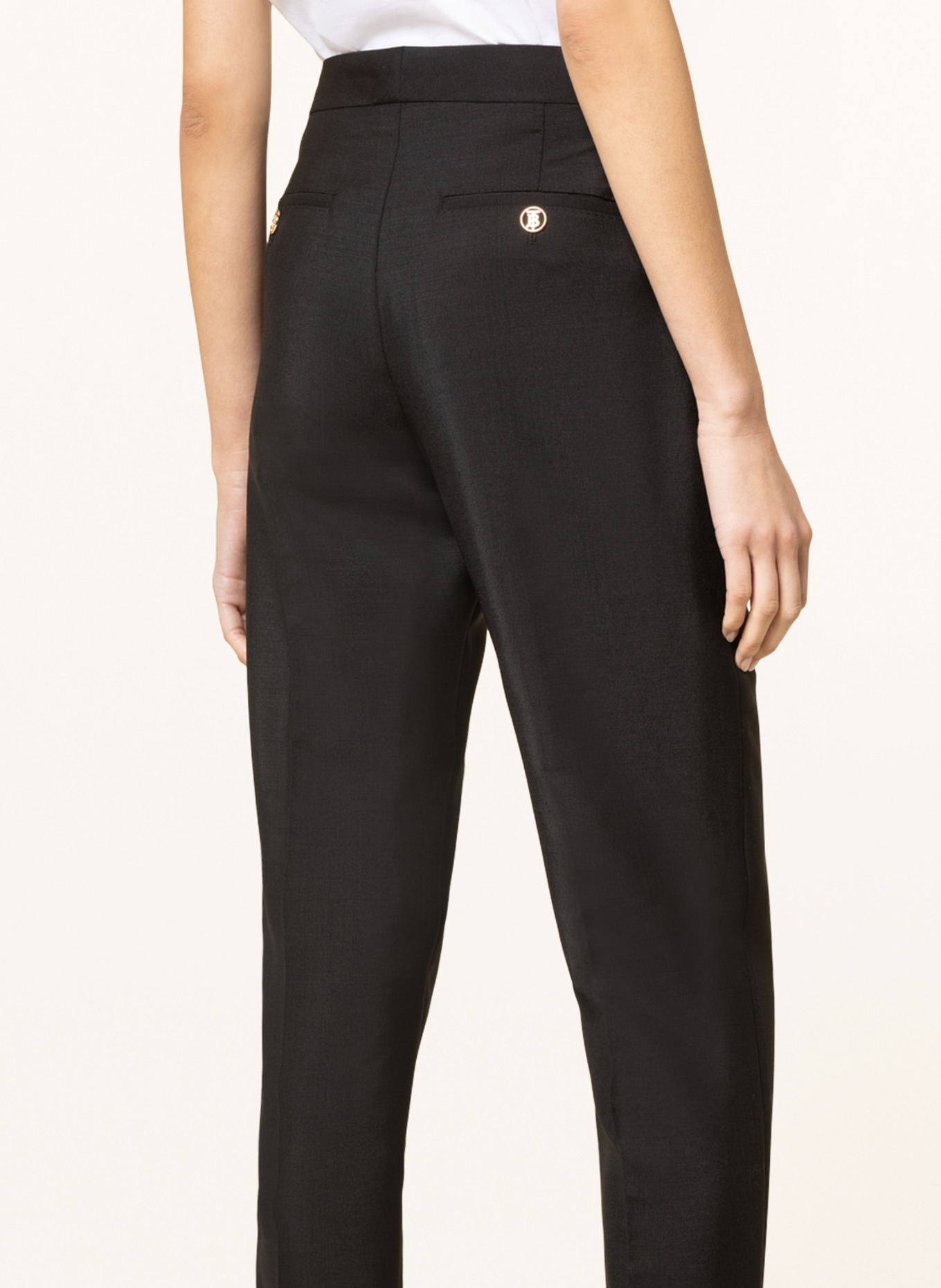 BURBERRY Pants AIMIE with mohair, Color: BLACK (Image 5)