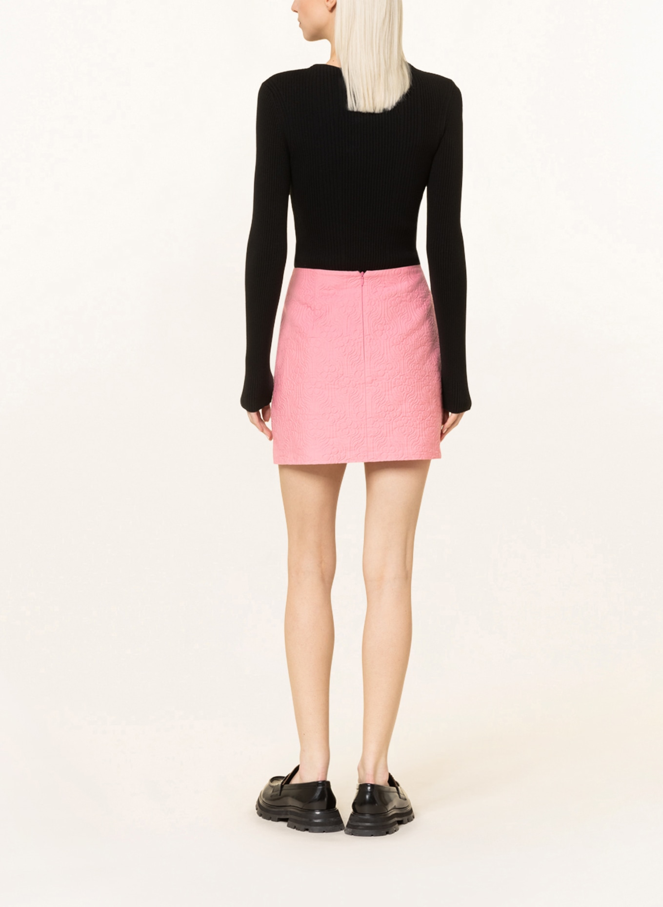 RÓHE Jacquard skirt, Color: PINK (Image 3)