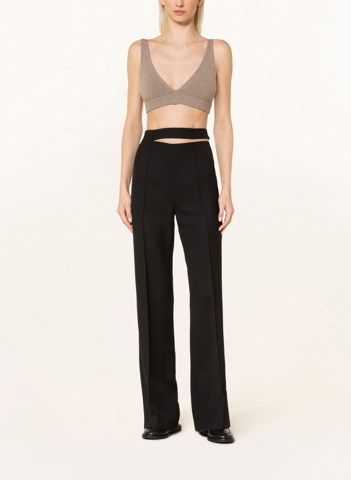 RÓHE Wide leg trousers with cut-out, Color: BLACK (Image 2)