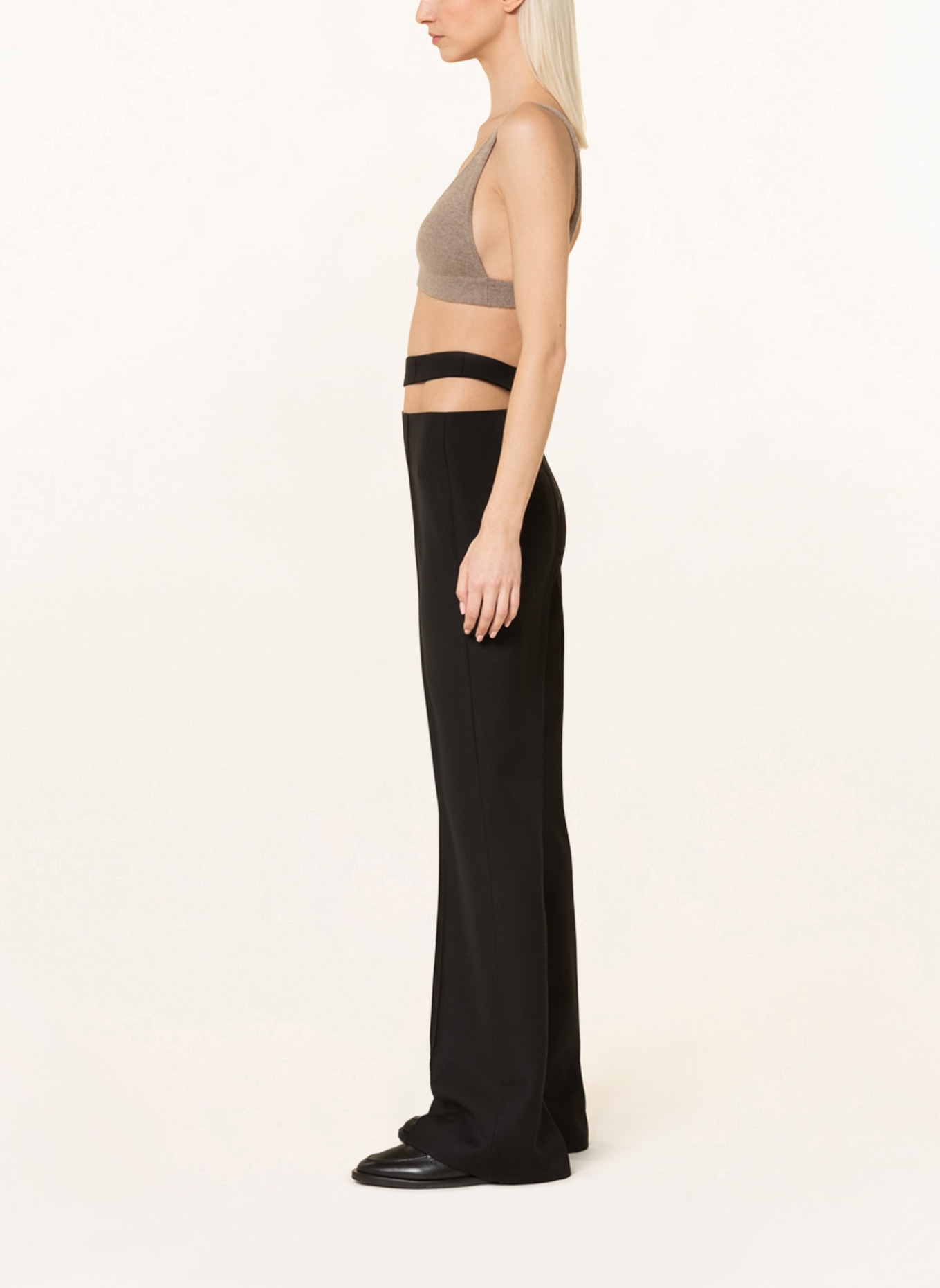 RÓHE Wide leg trousers with cut-out, Color: BLACK (Image 4)