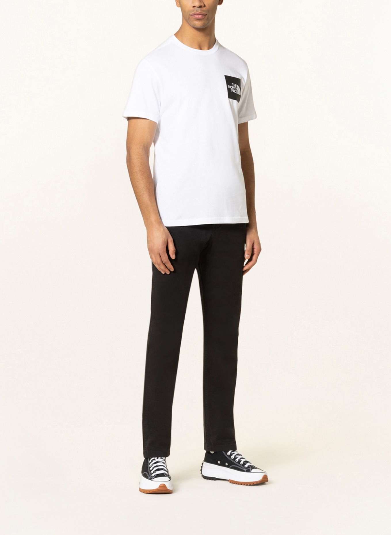 THE NORTH FACE T-shirt FINE TEE, Color: WHITE/ BLACK (Image 2)